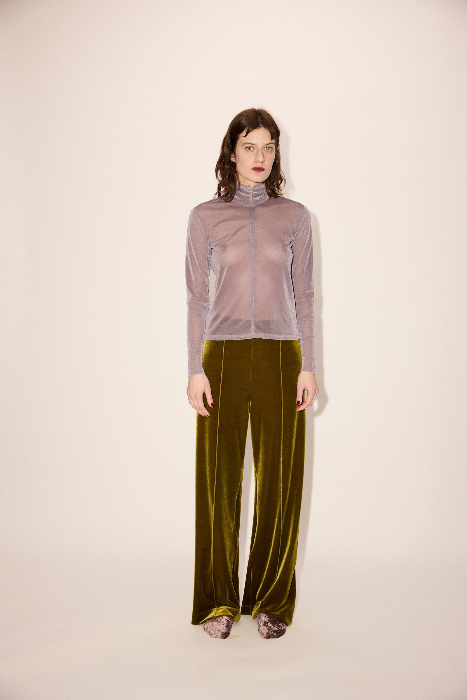Mesh Velvet Ski LS Shirt