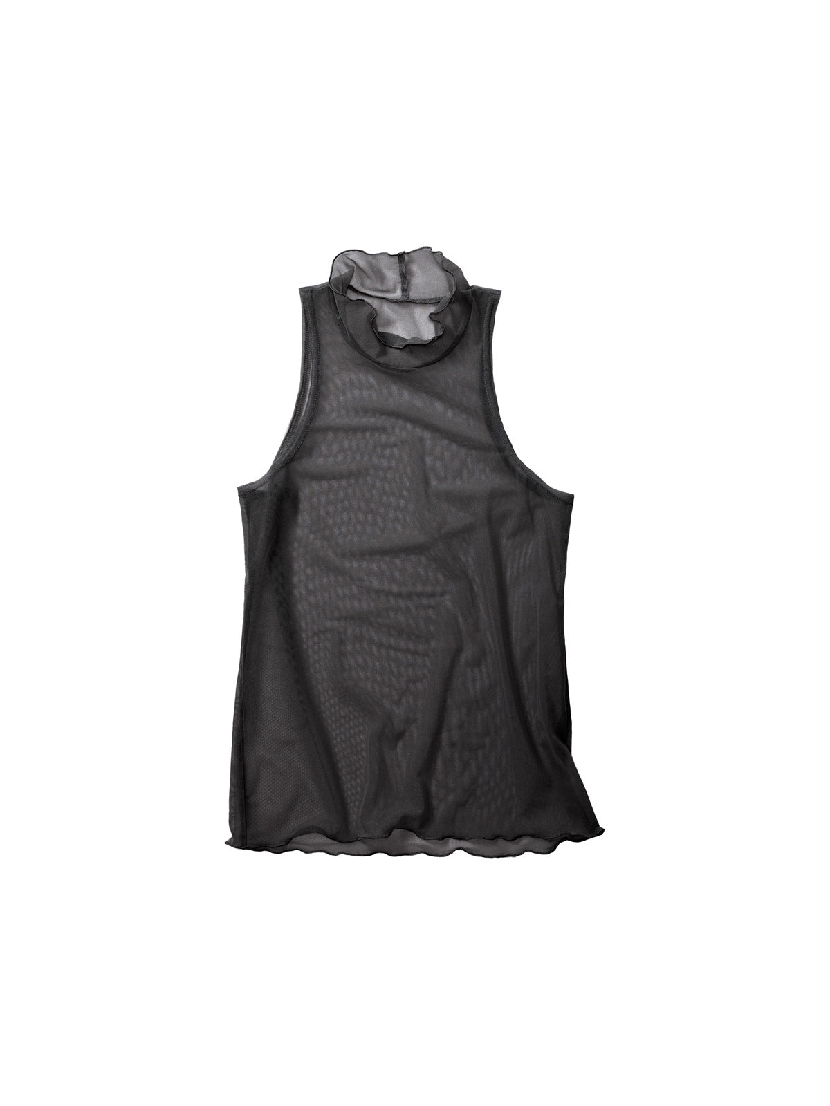 Mesh High Neck Top