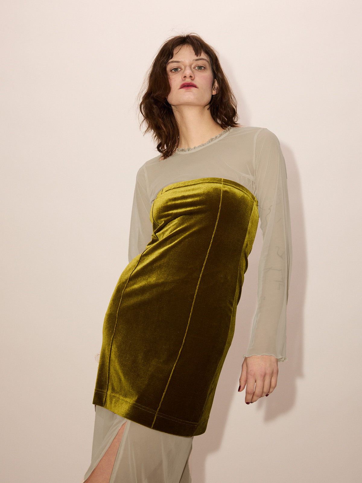 Mesh Frill LS