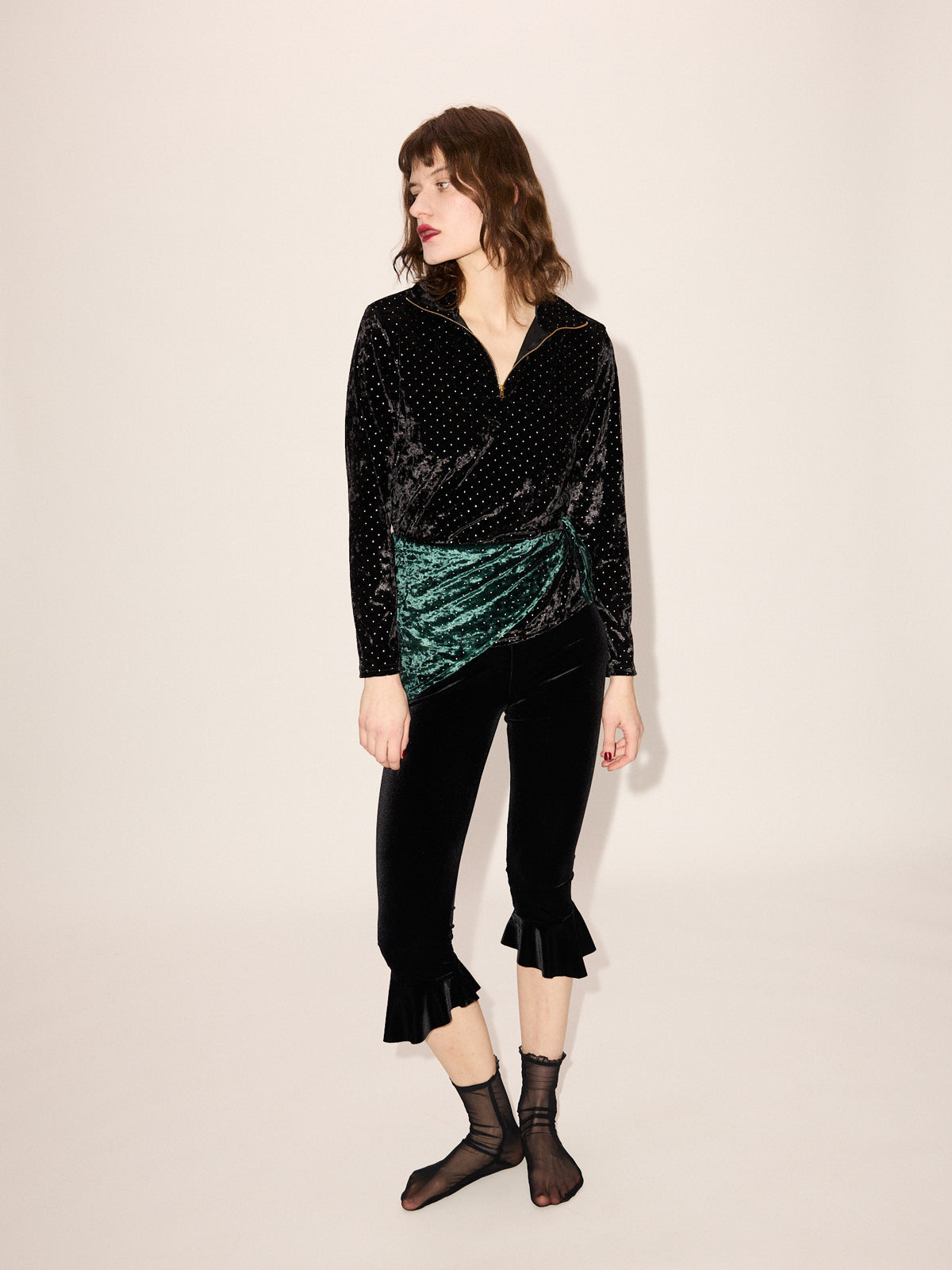 Studded Velvet Troyer