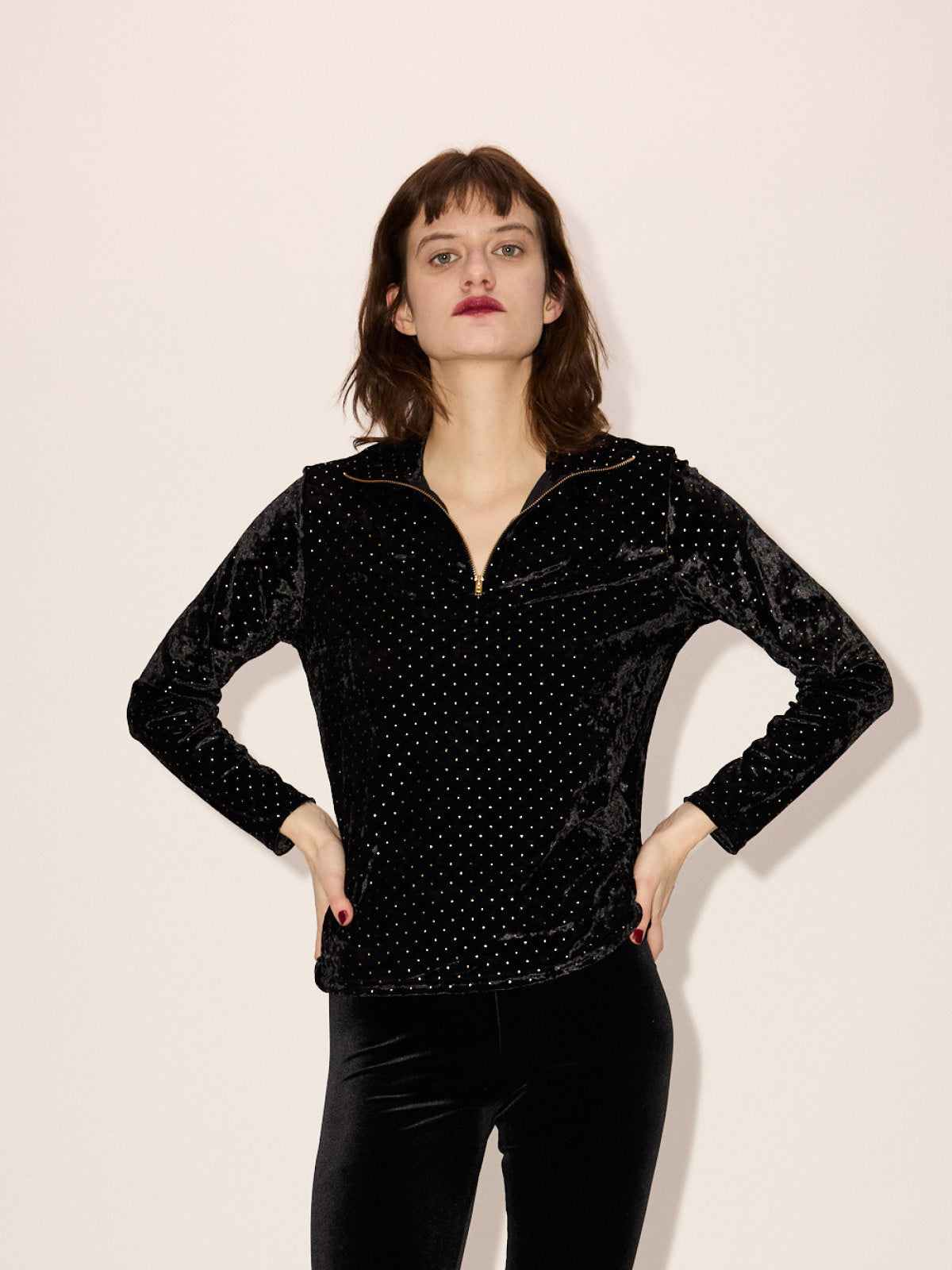 Studded Velvet Troyer