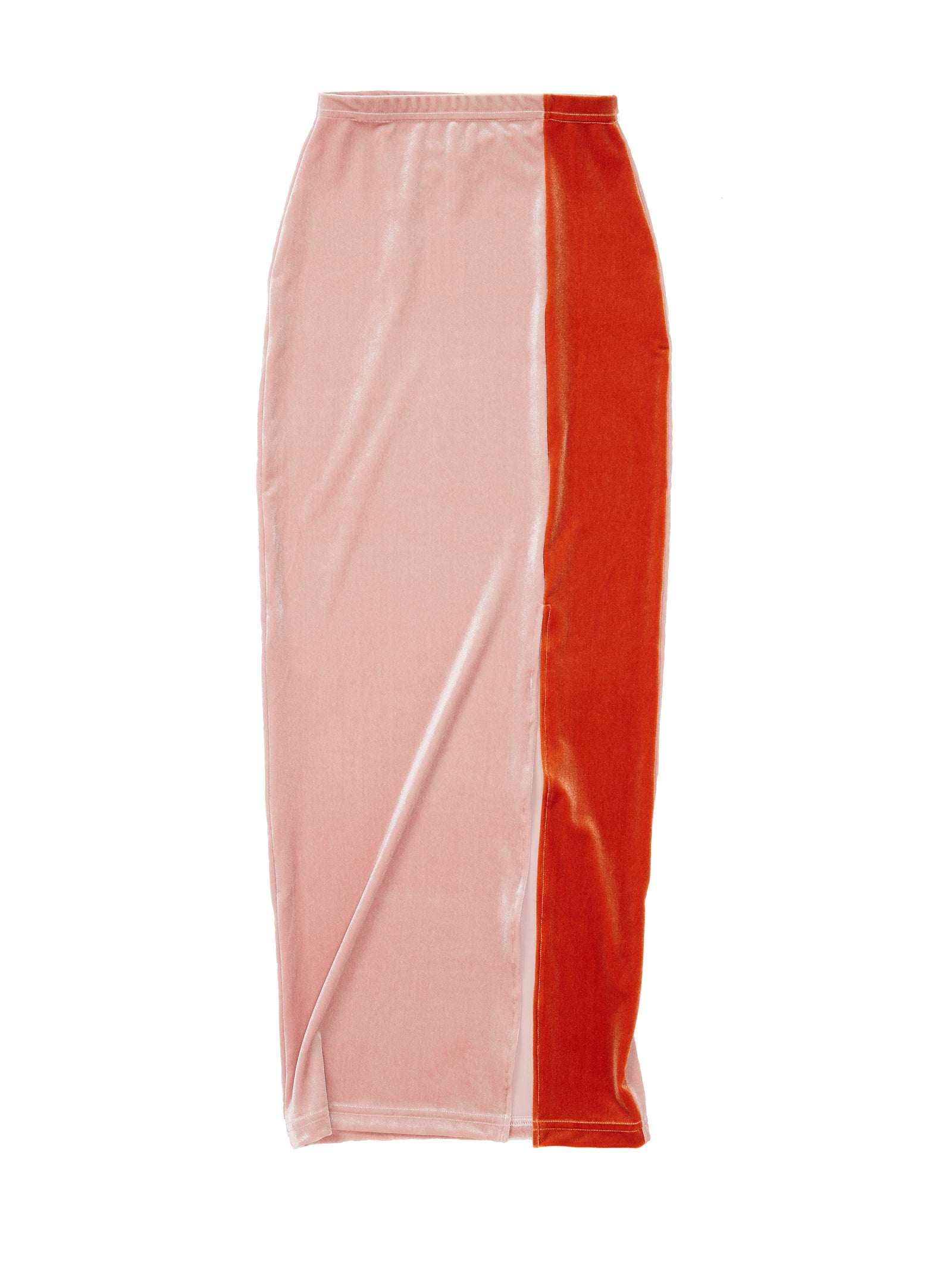 Velvet Long Skirt two tone