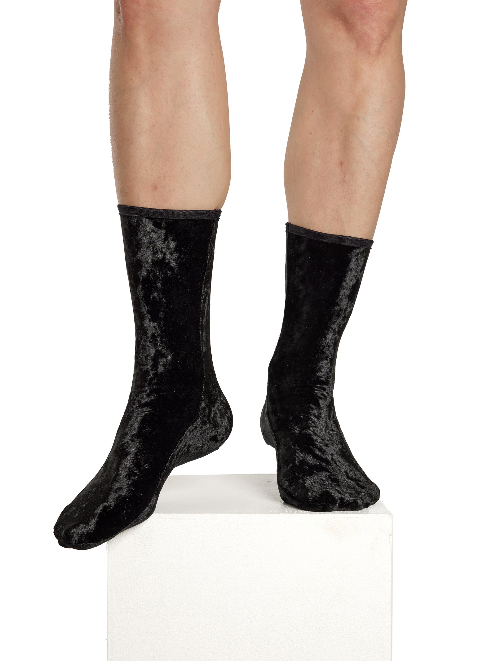 Hammered Velvet Ankle Socks