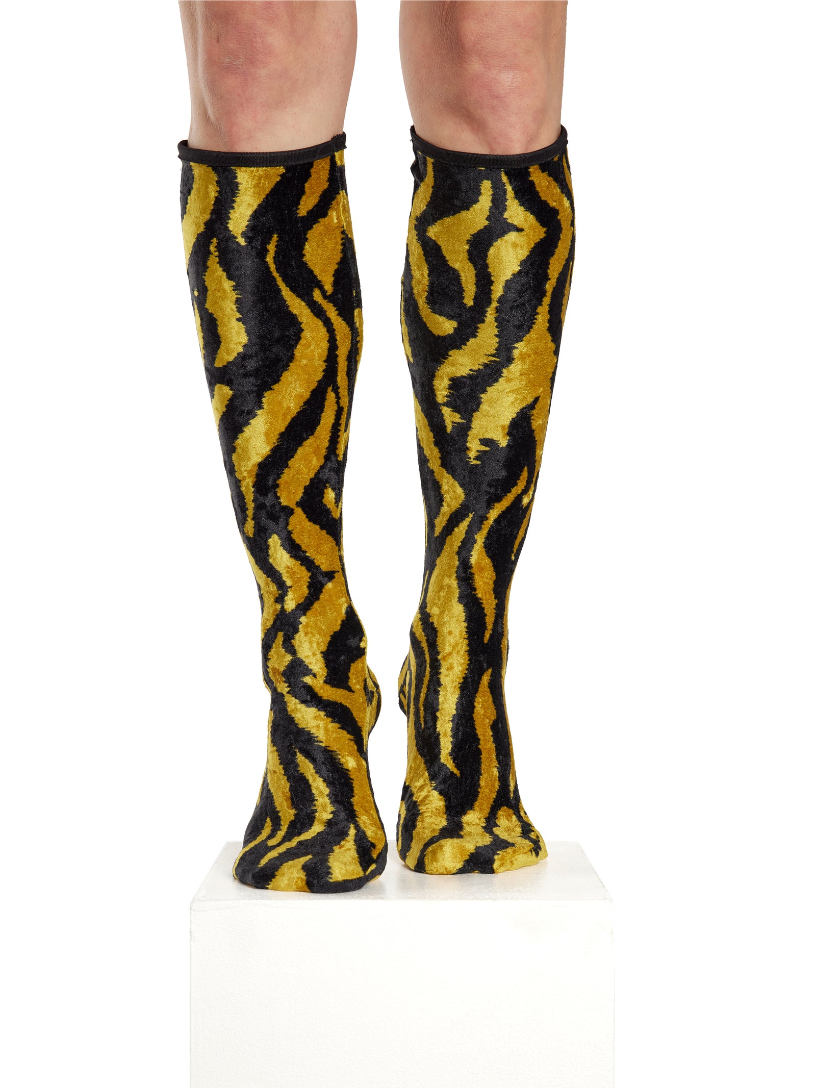 Velvet Knee Socks Tiger