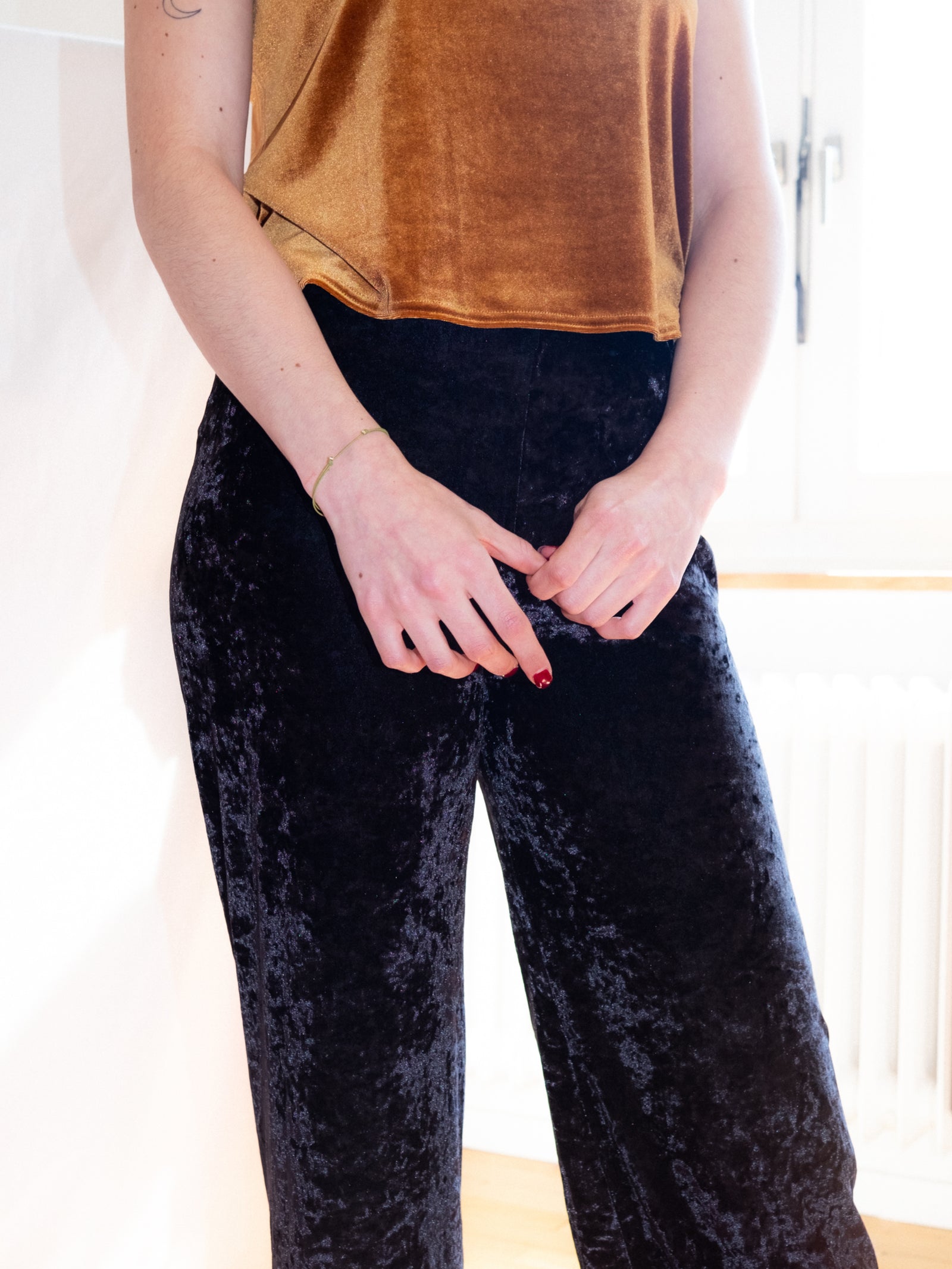 Hammered Velvet Cozy Pants