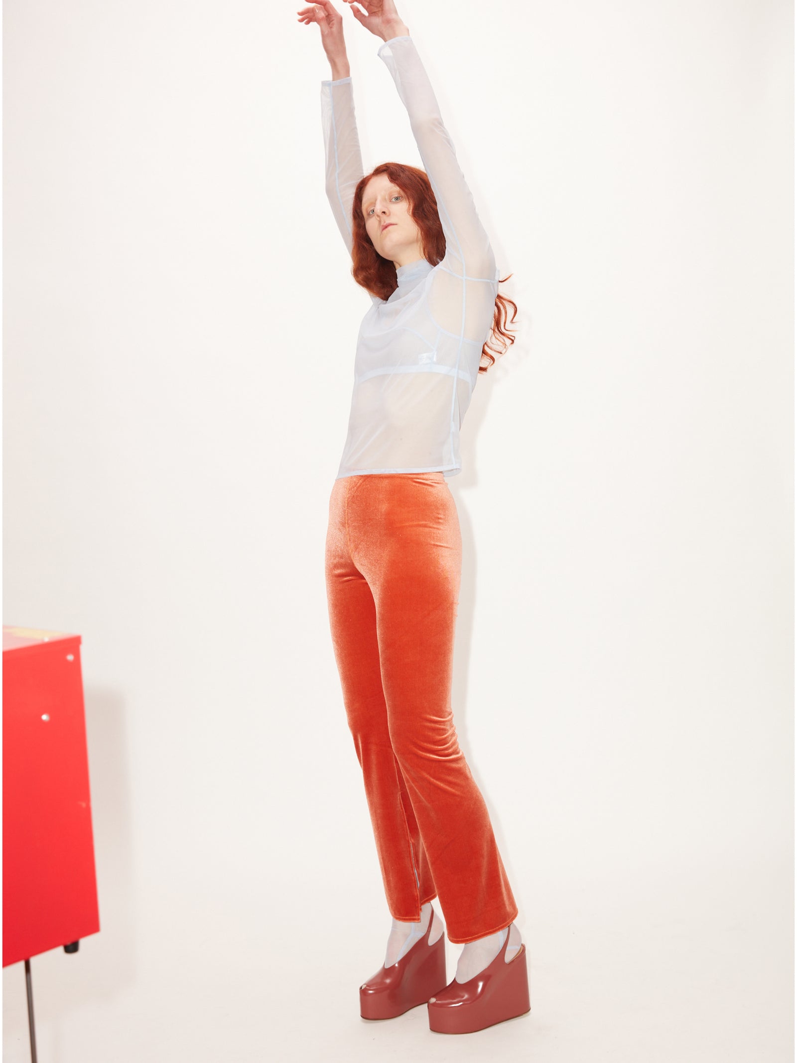 Velvet Slit Pants