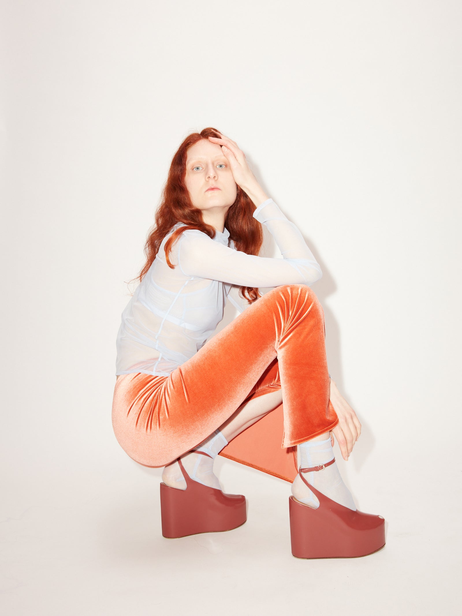 Velvet Slit Pants