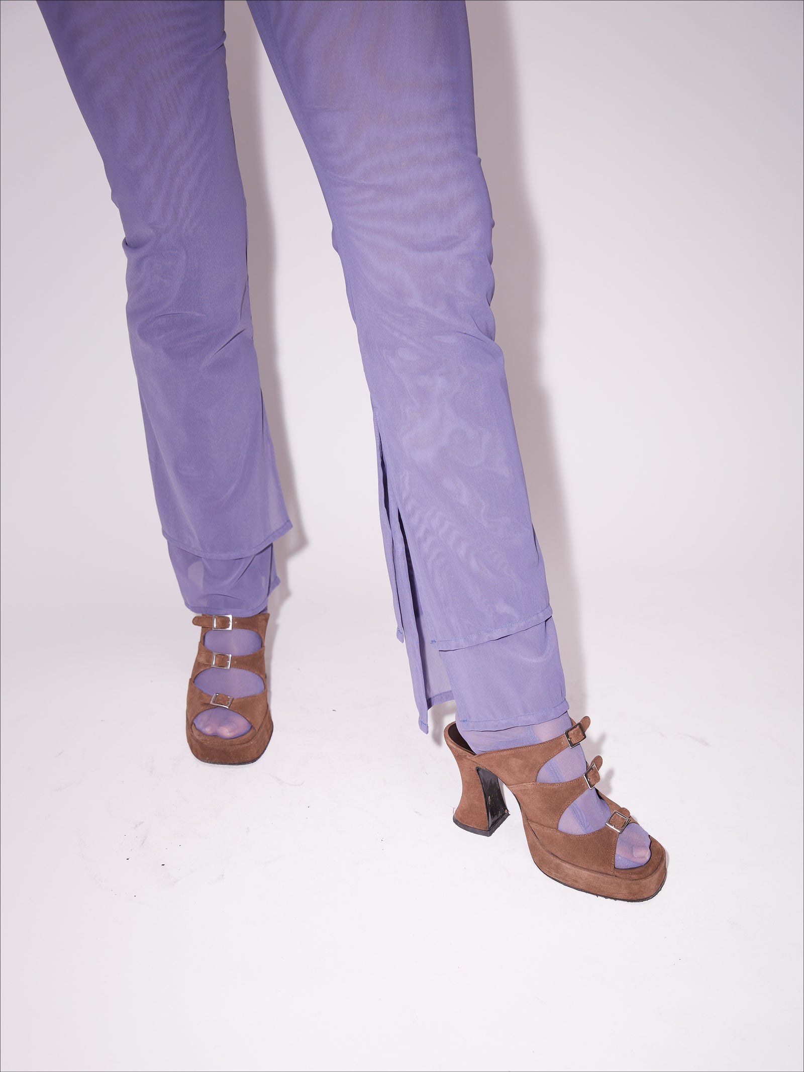 Tulle Slit Pants