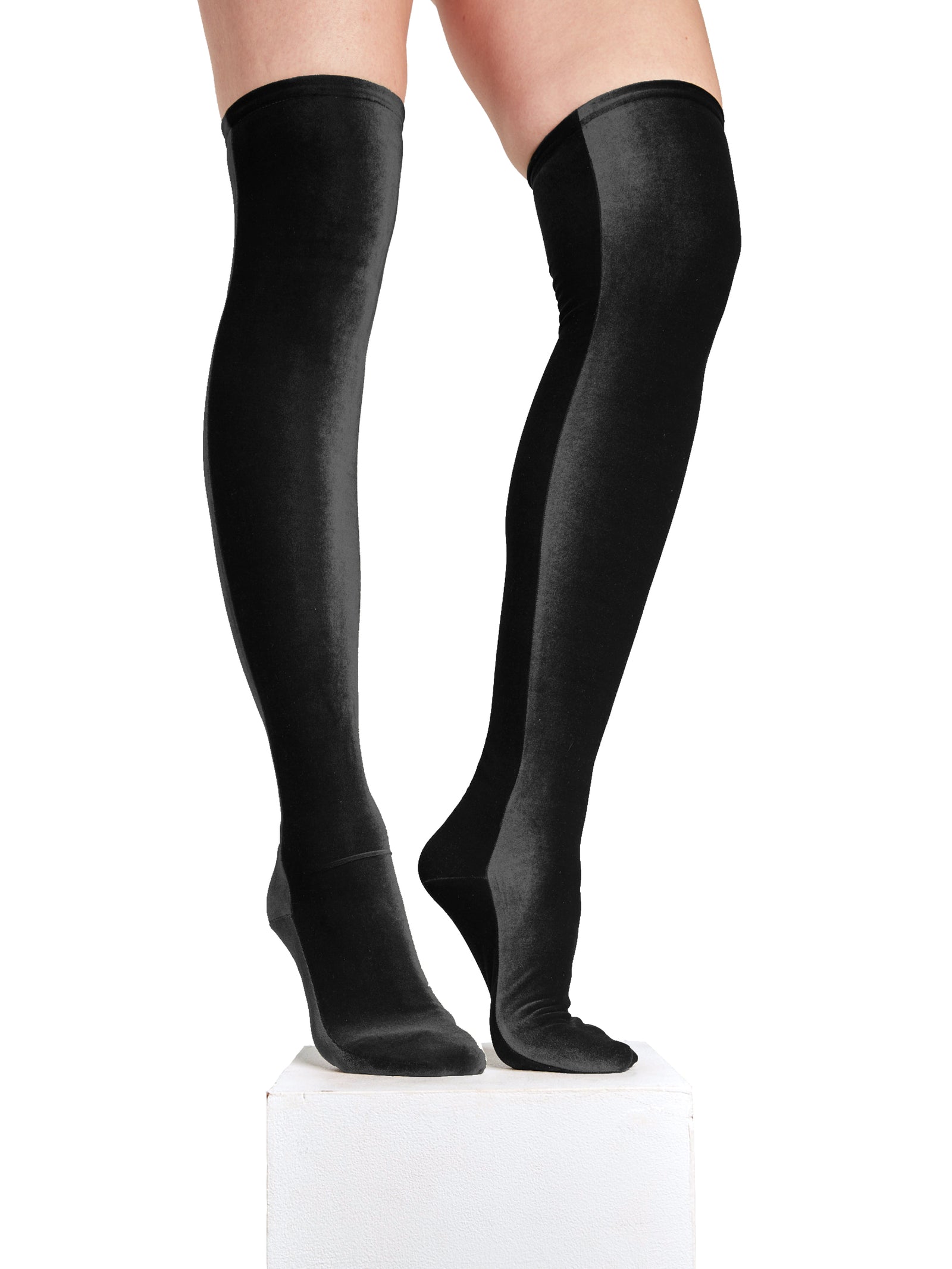 Velvet Over Knee Socks