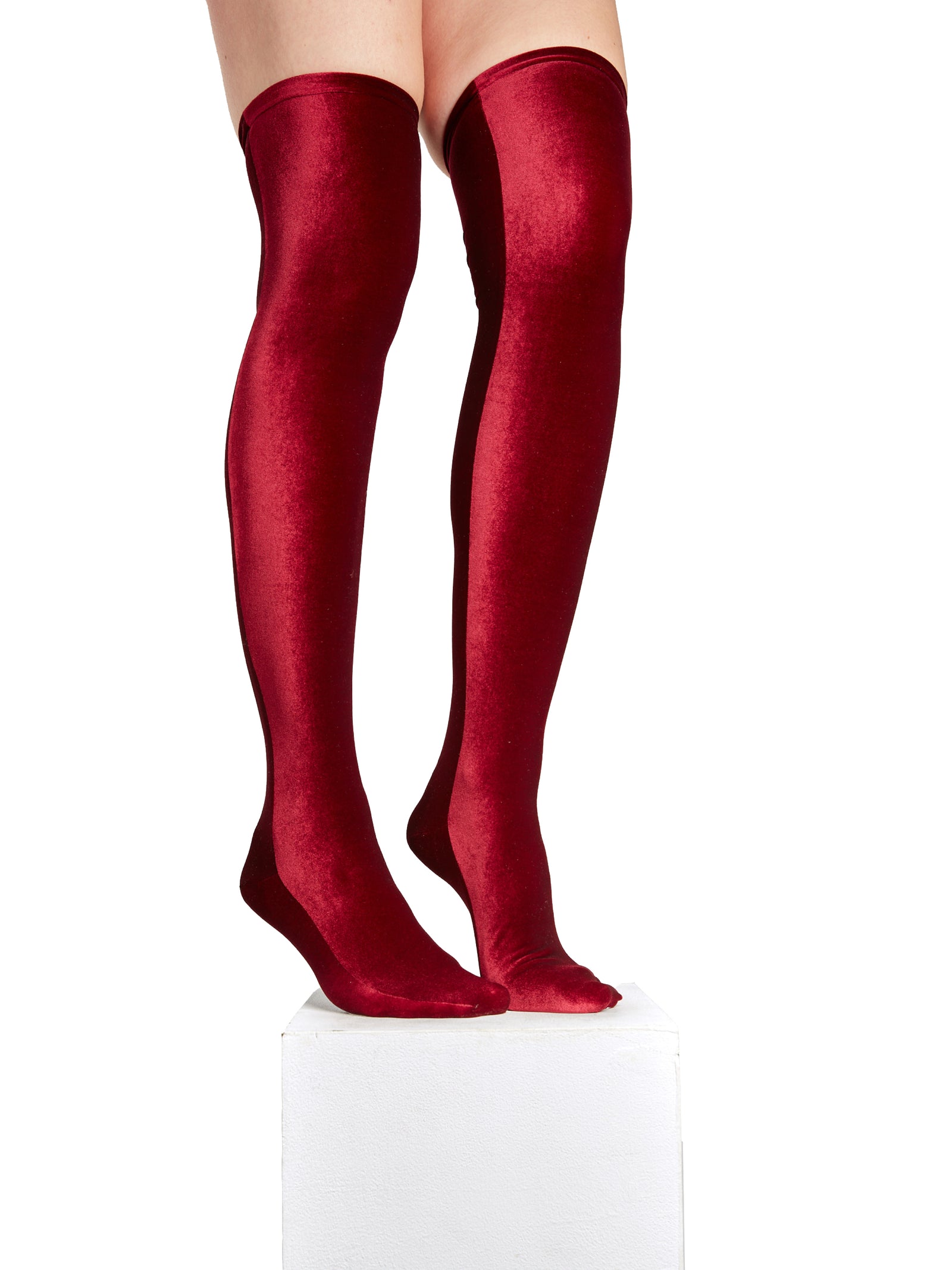 Velvet Over Knee Socks