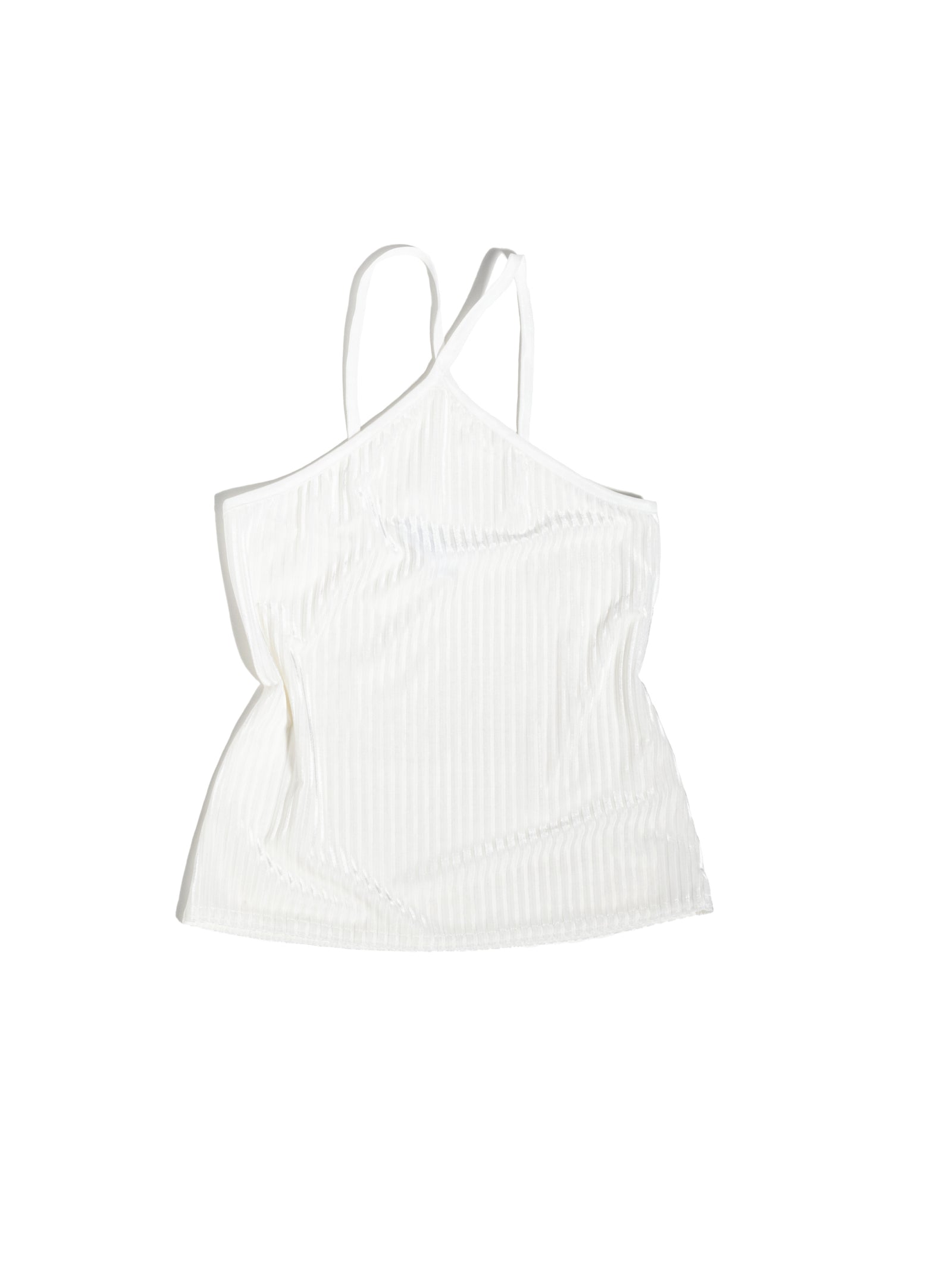 Rib Velvet Strap Top