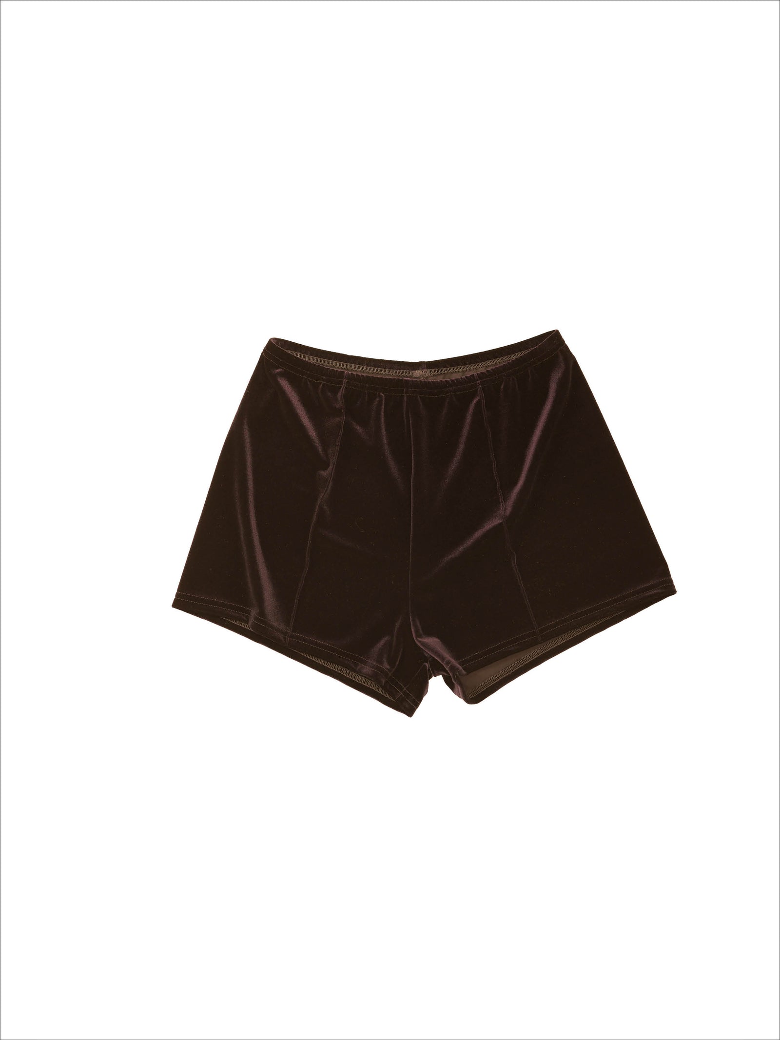 Velvet Top Stitched Hot Pants