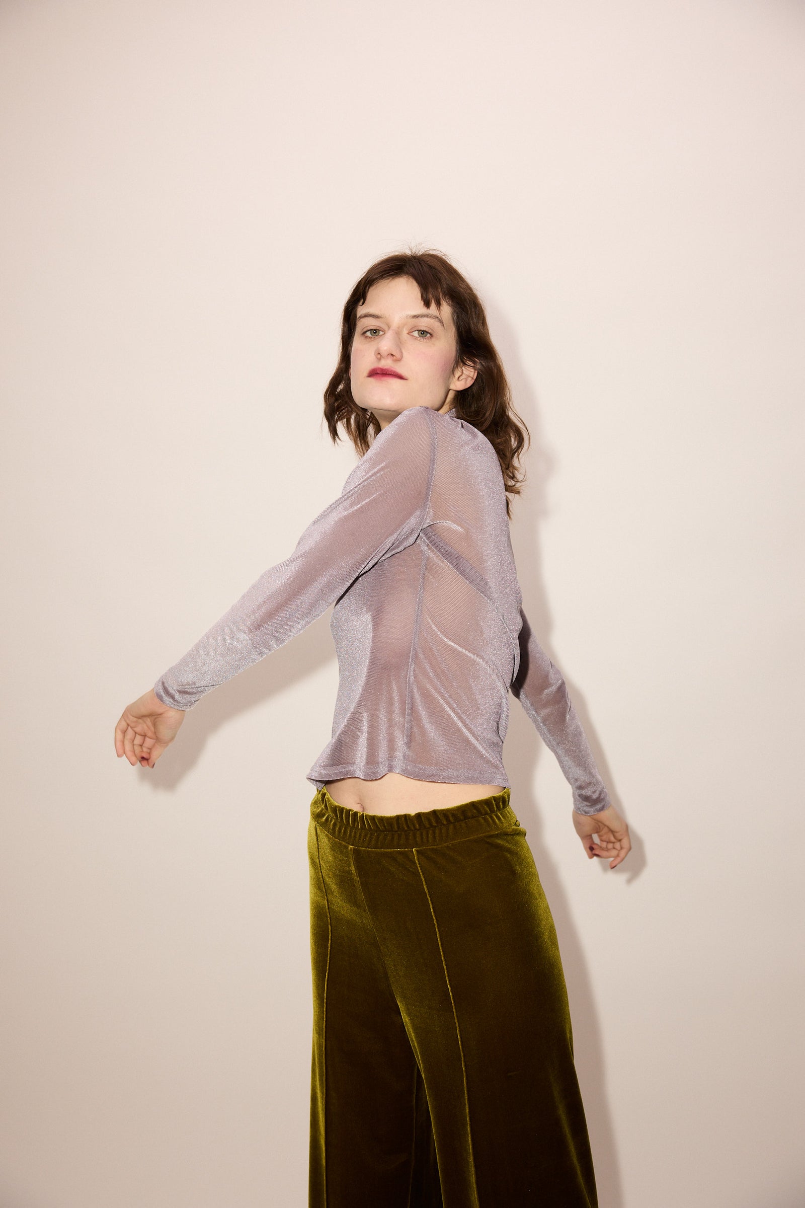 Mesh Velvet Ski LS Shirt