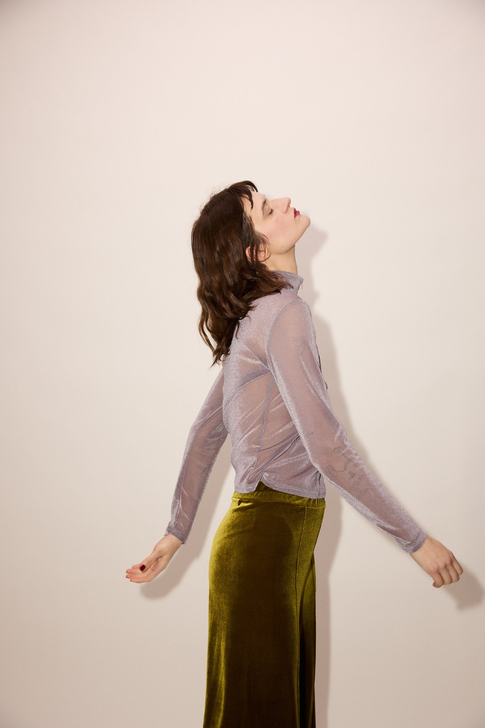 Mesh Velvet Ski LS Shirt