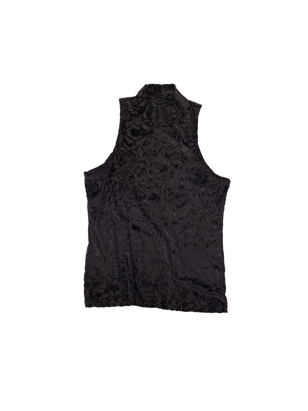 High Neck Top Rose Devore