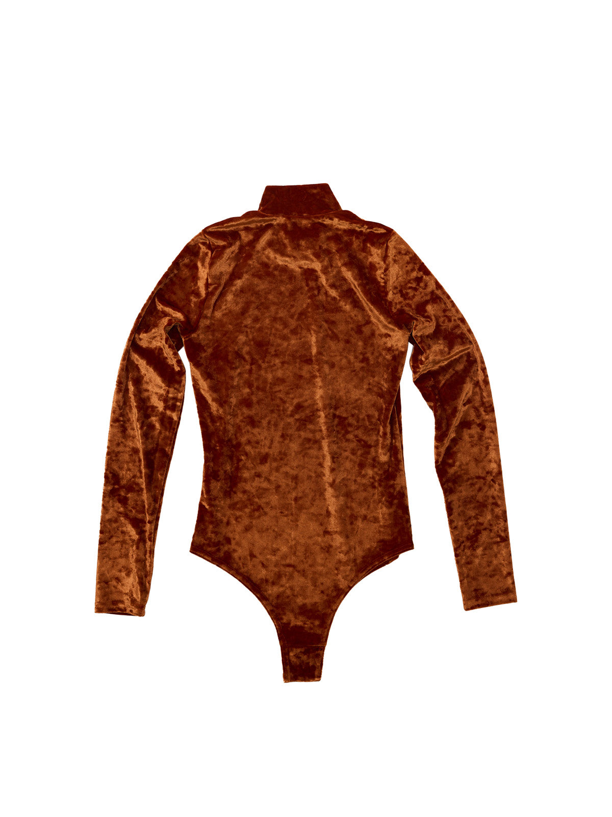 High Neck Bodysuit Crushed Velvet