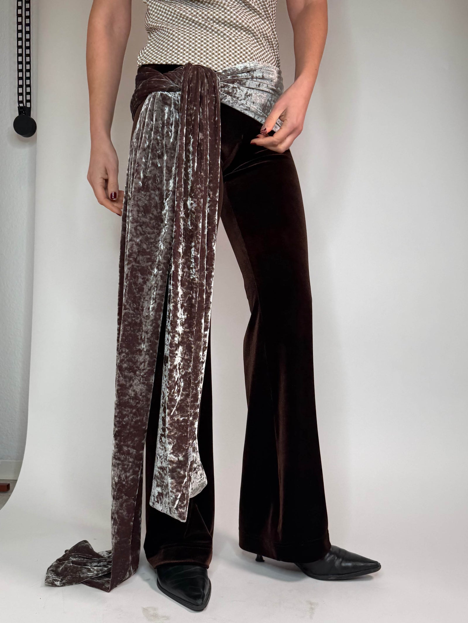 Scarf Hammered Velvet Rosewood