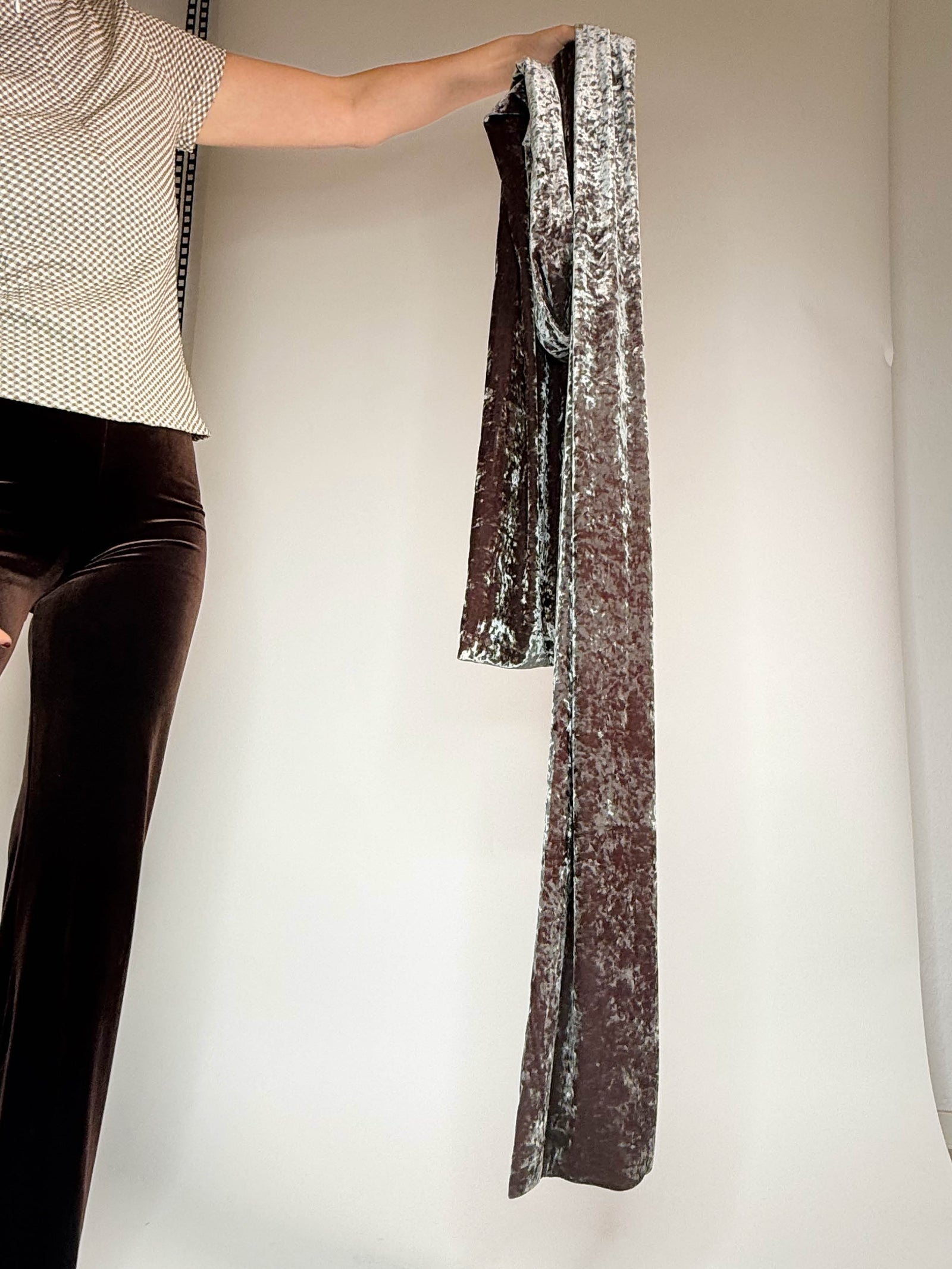 Scarf Hammered Velvet Rosewood