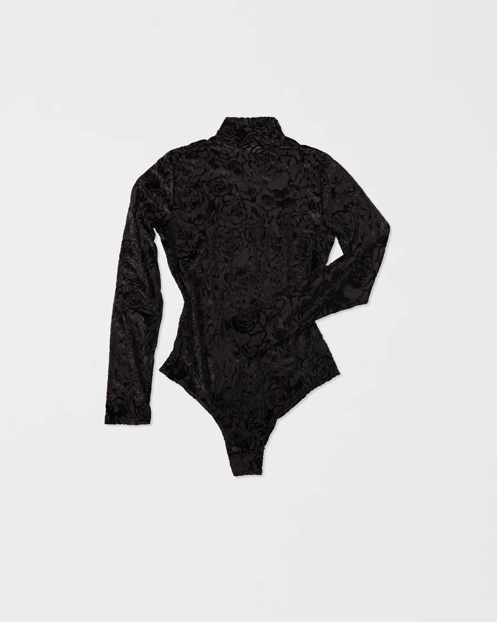 Body à col montant Rose Dévoré