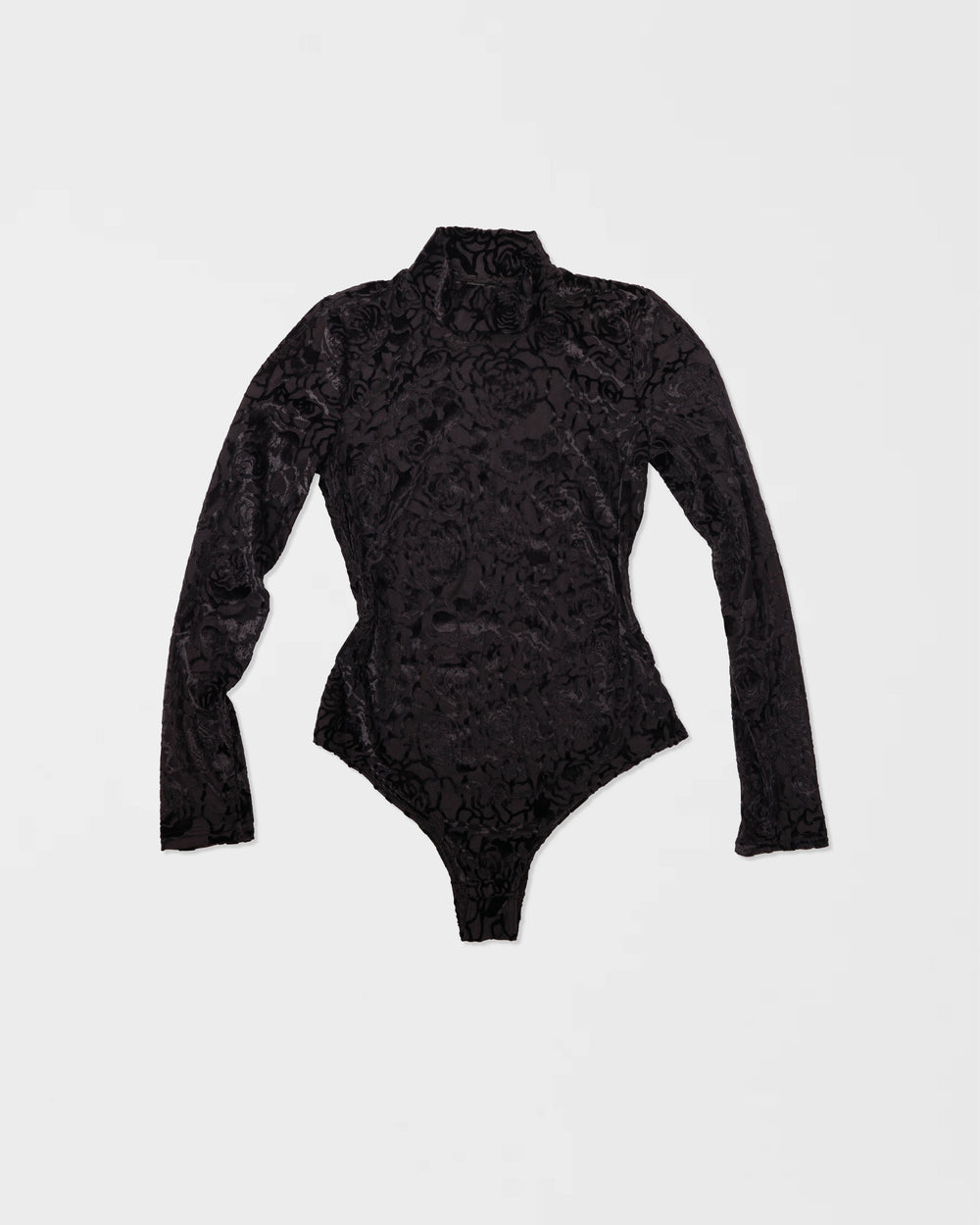 Body à col montant Rose Dévoré