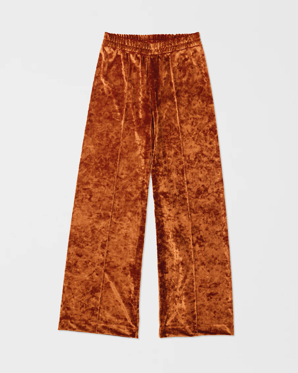 Pantalon en velours froissé surpiqué