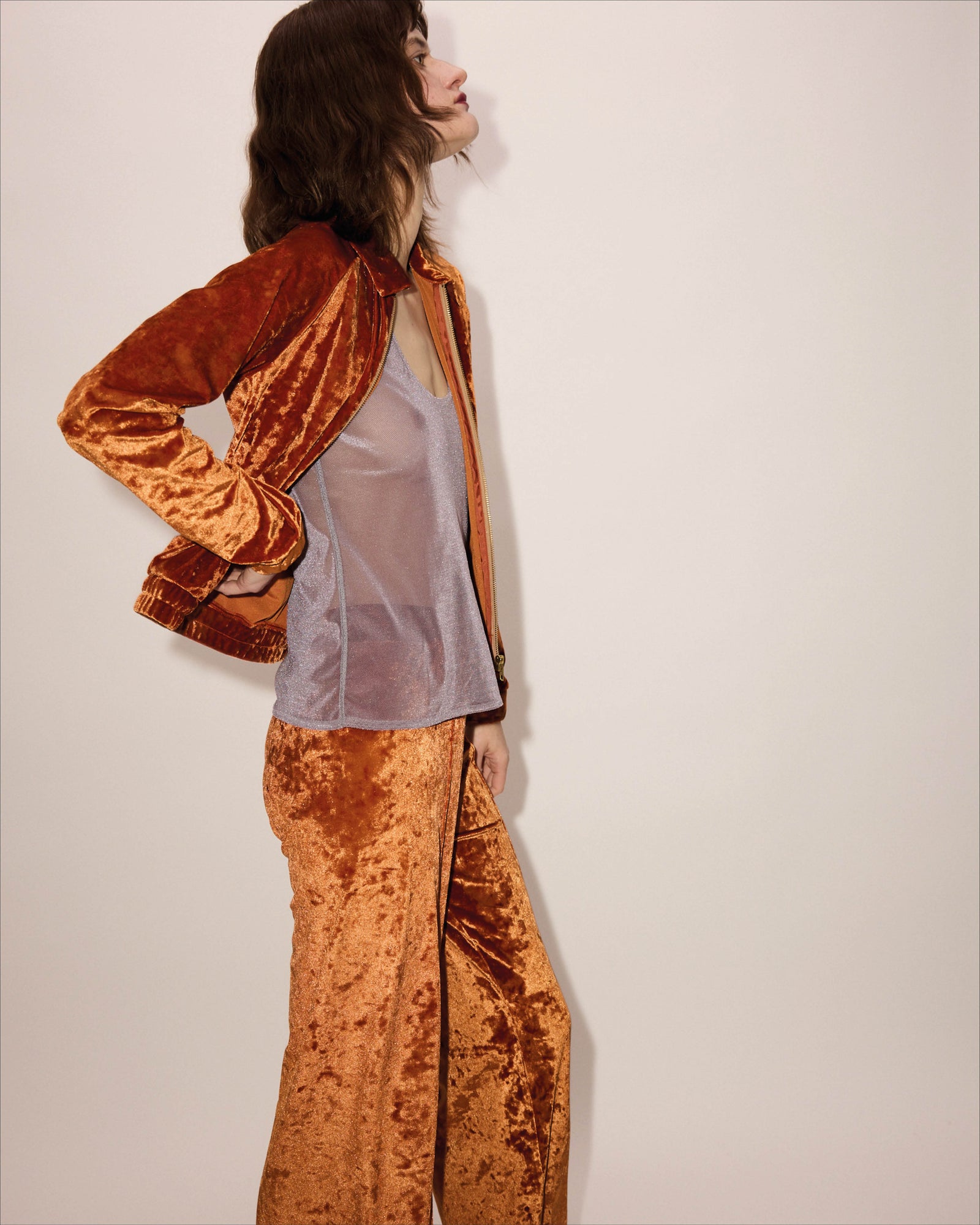 トップステッチパンツ