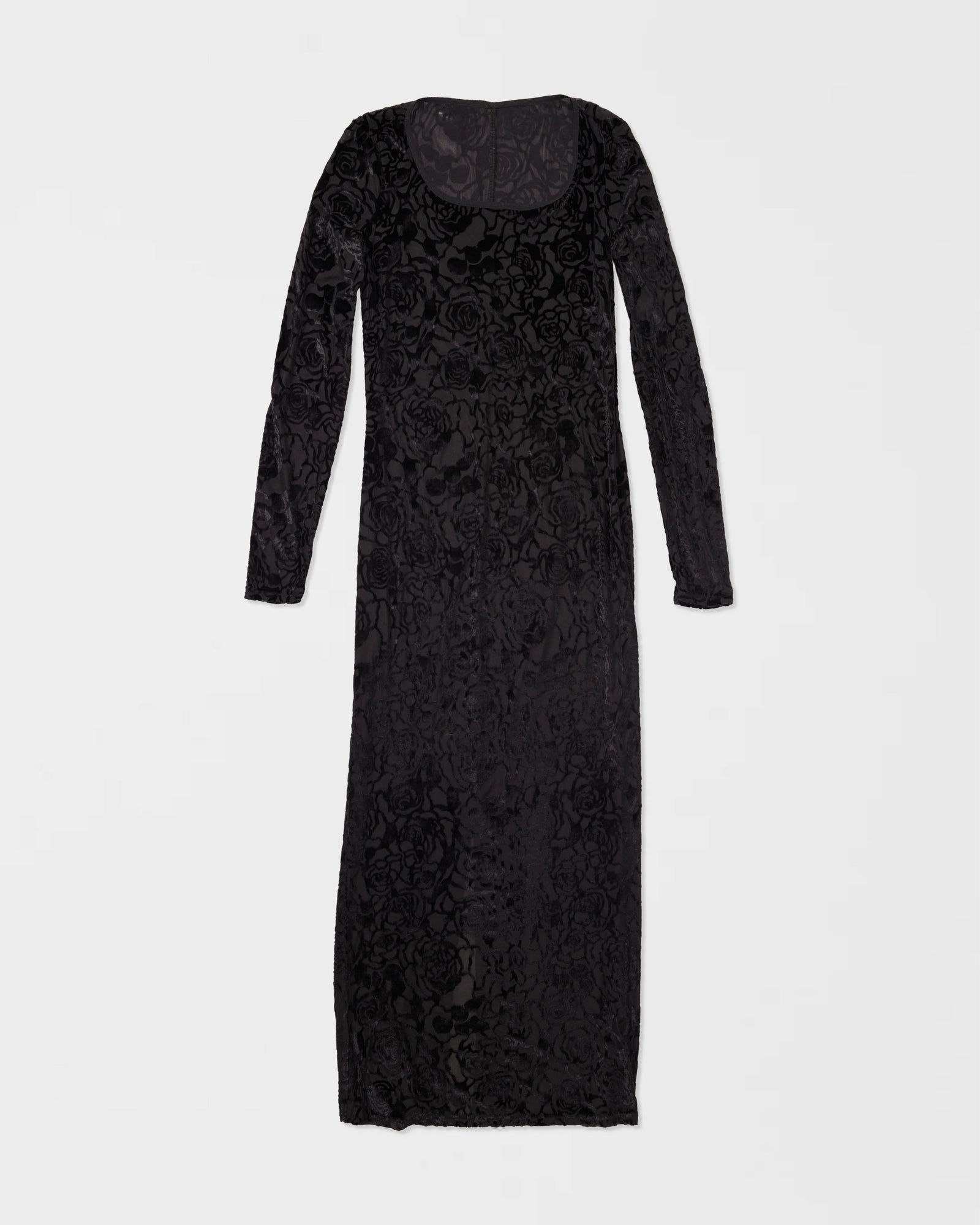 Robe dévorée en velours rose