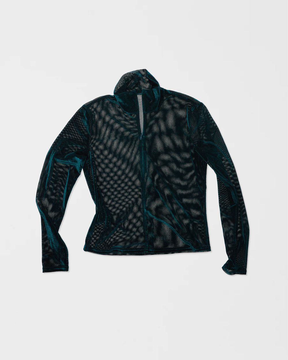 Chemise de ski en velours mesh à manches longues