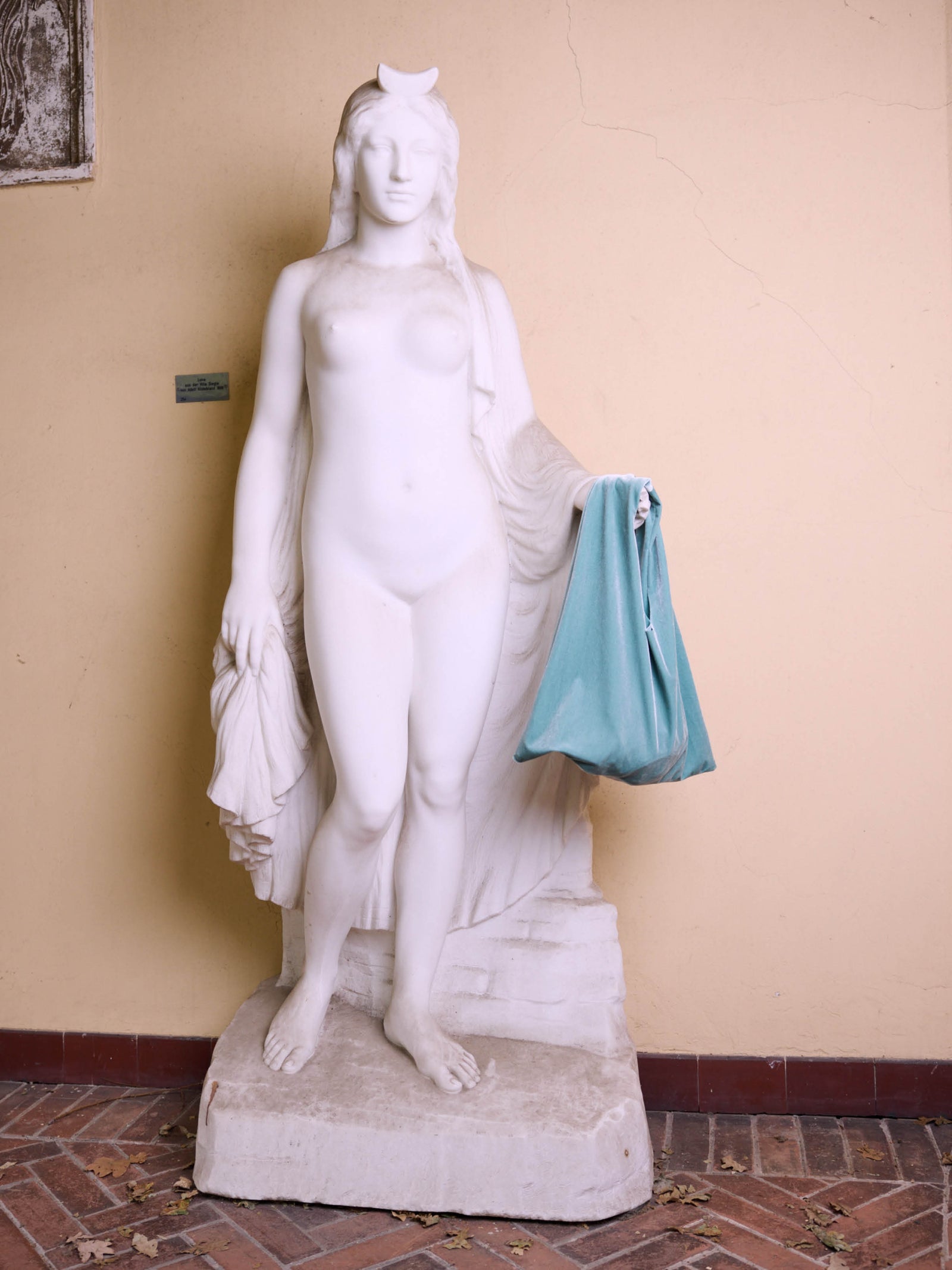 Pochette en velours 01 Velours Pistache