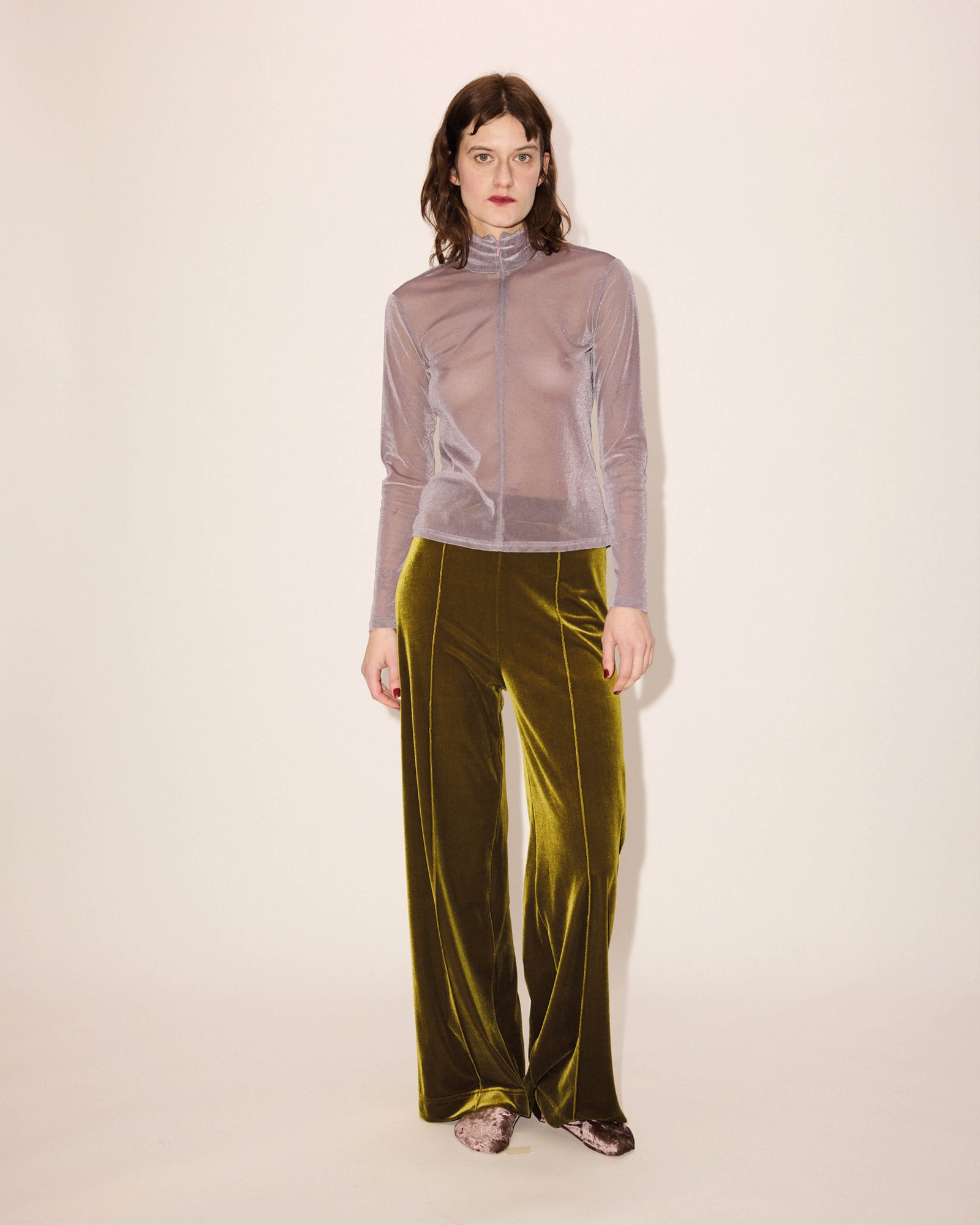 トップステッチパンツ