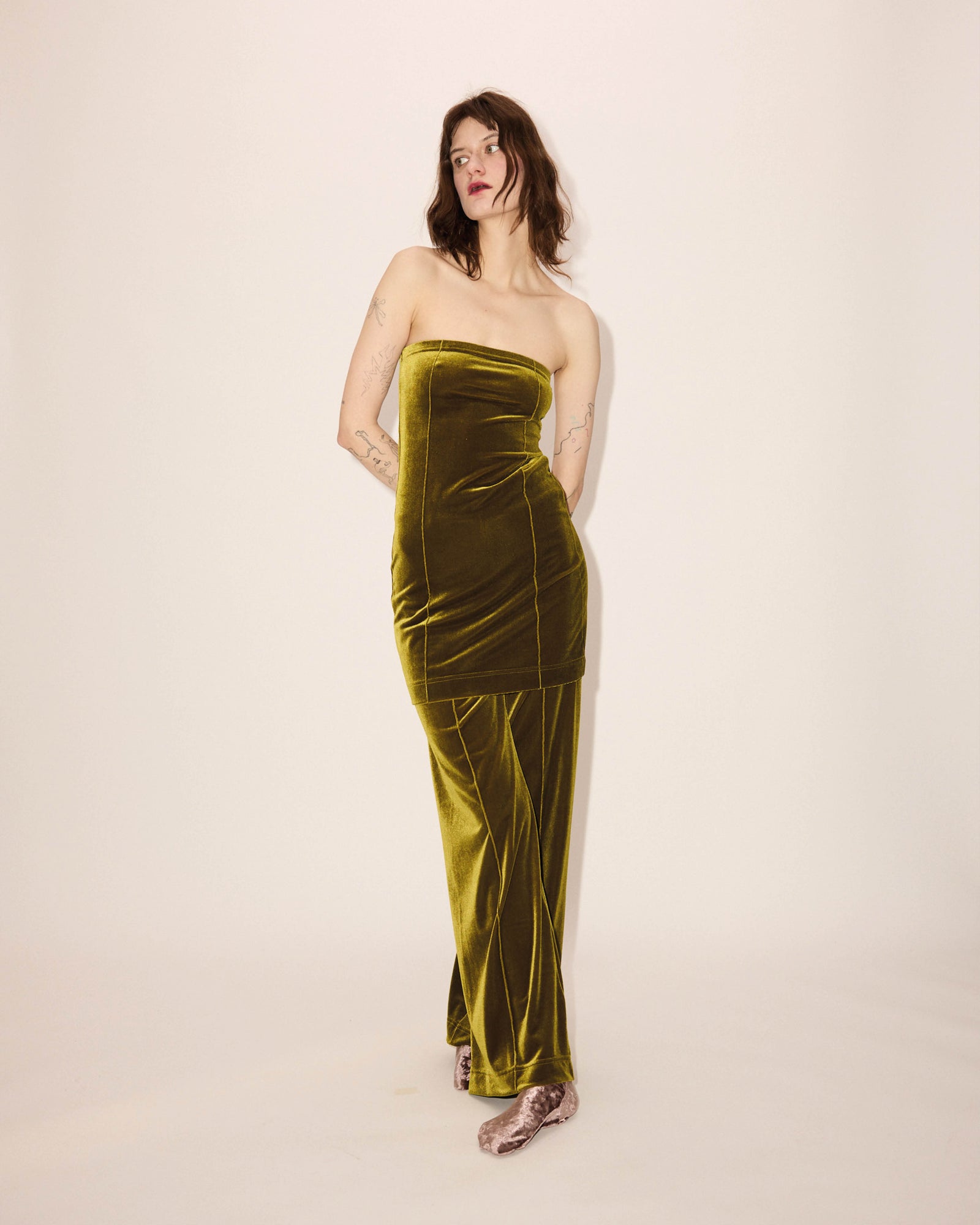 トップステッチパンツ