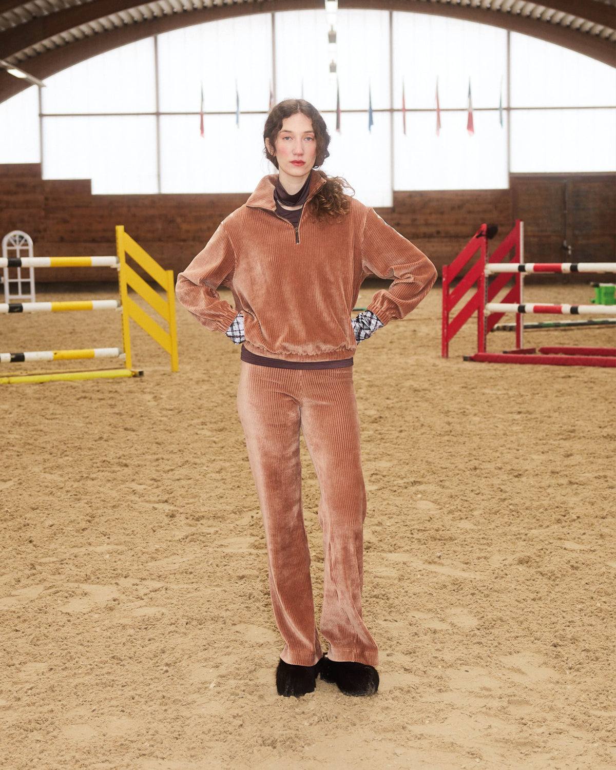 Corduroy Zip Sweatshirt