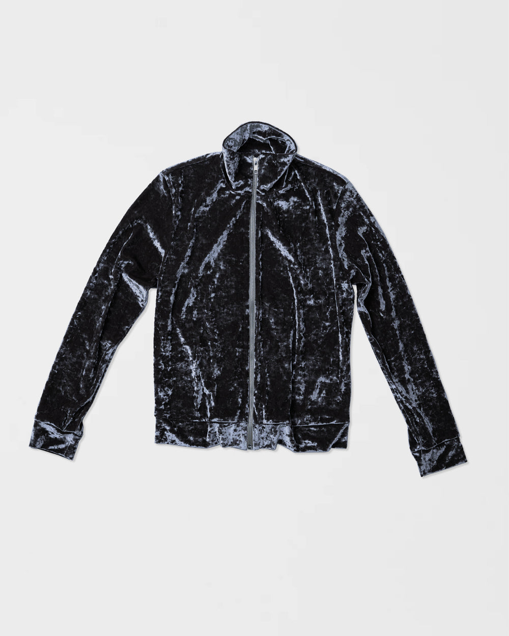 Veste zippée en velours martelé