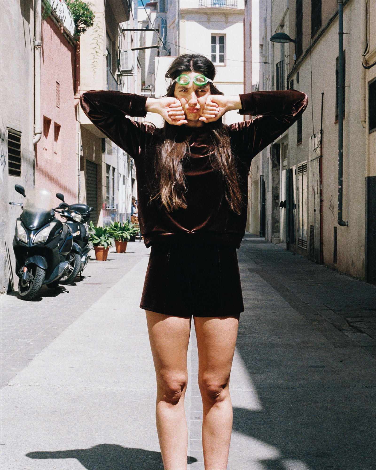 Pull raglan en velours