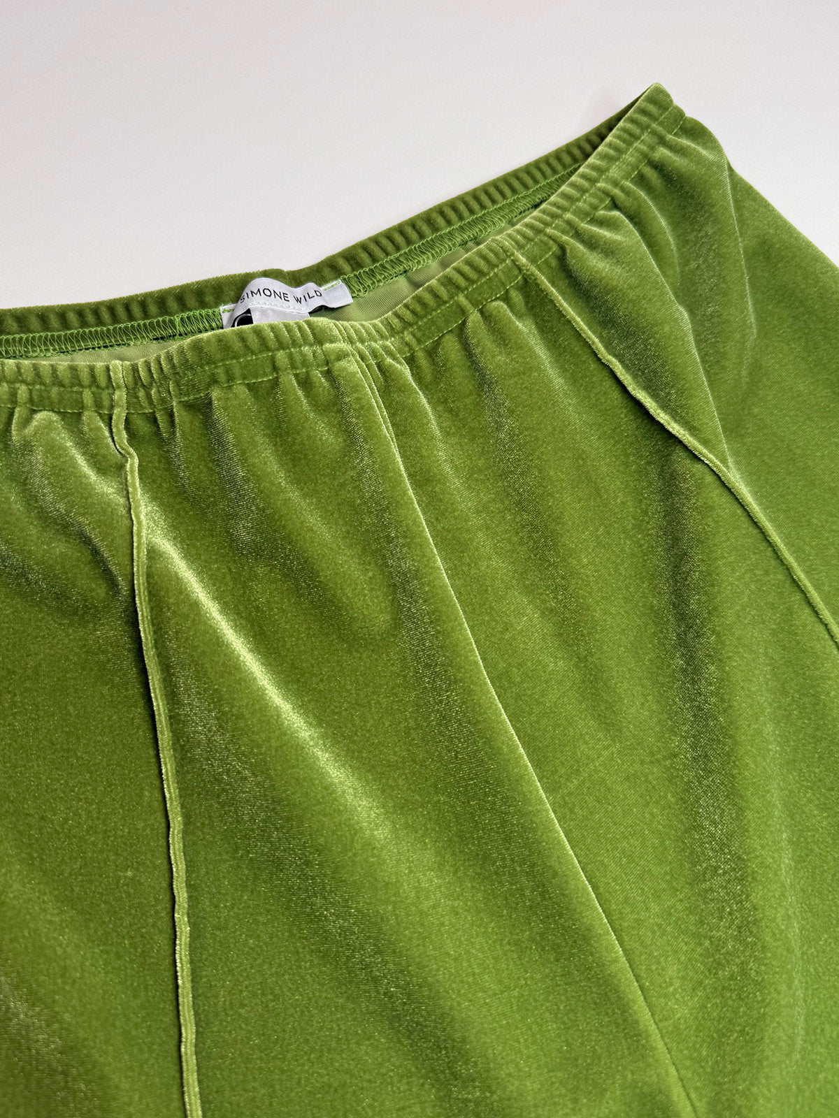 ベルベットトップステッチホットパンツ