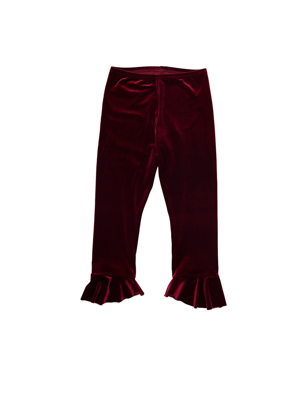 Velvet Volant Capri Pants