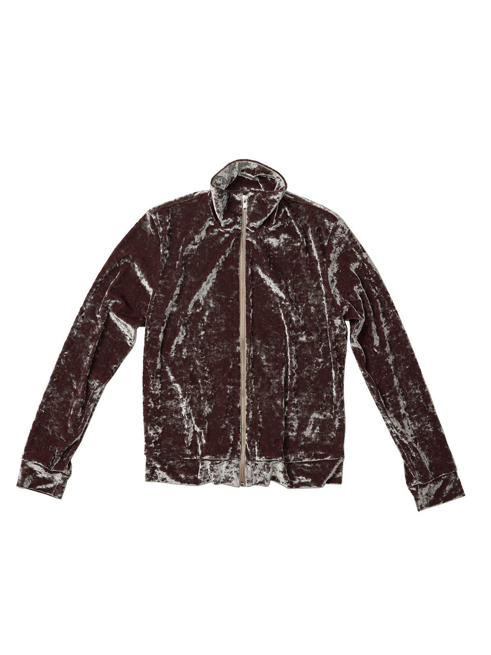 Hammered Velvet Zip Jacket