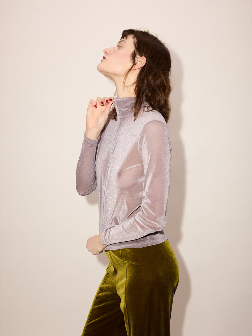 Mesh Velvet Ski LS Shirt