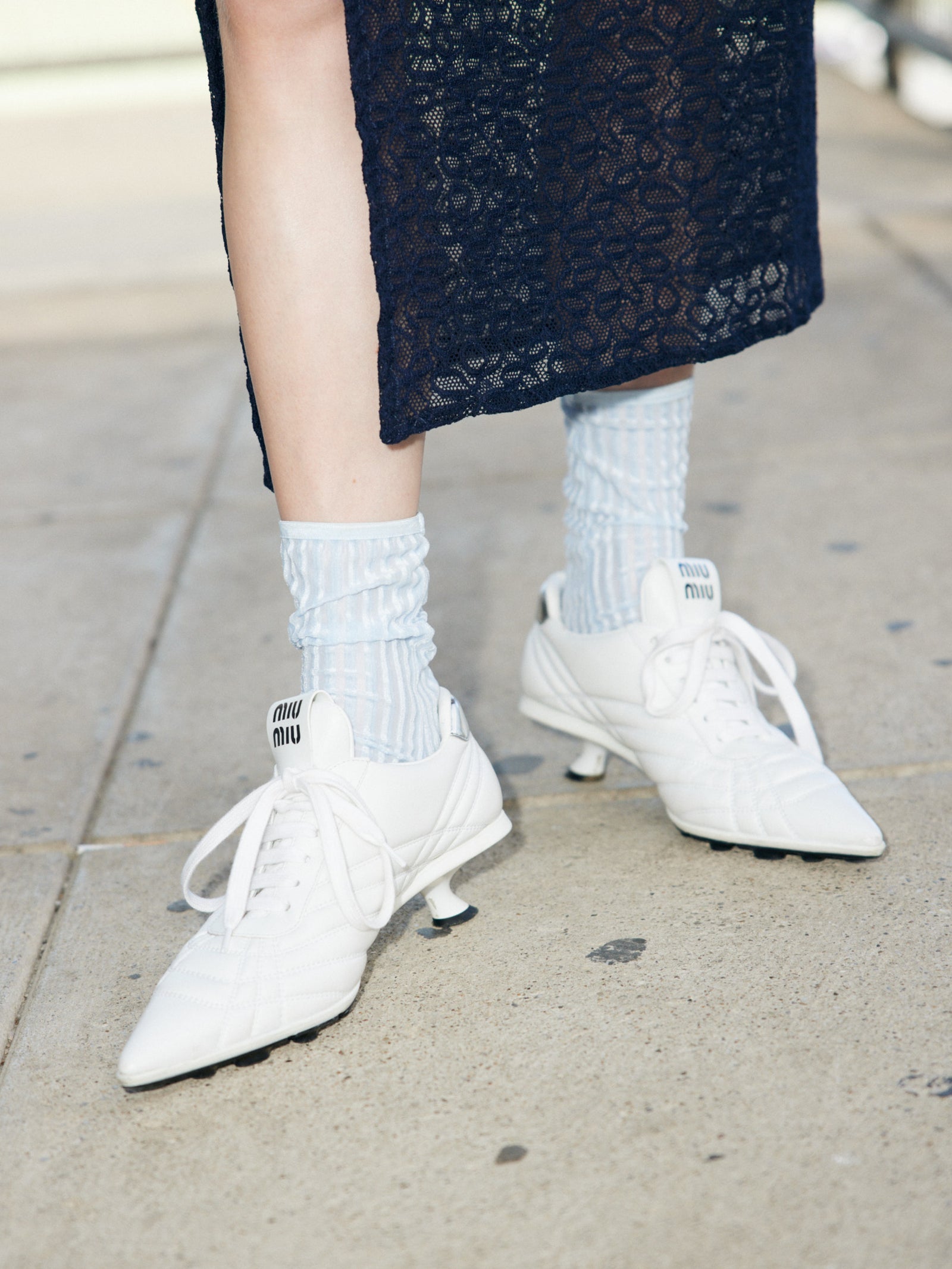 Rib Velvet Ankle Socks