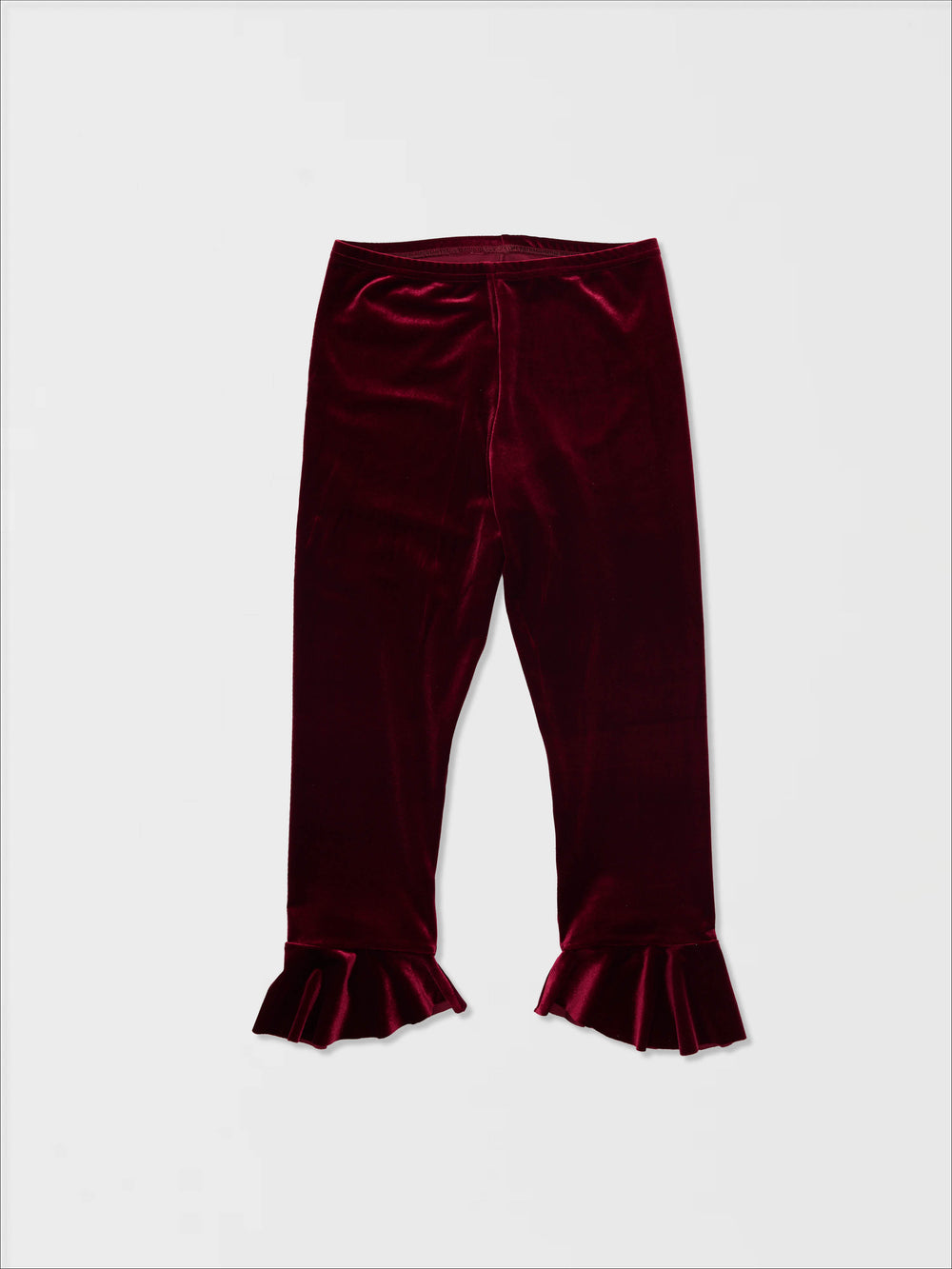 Velvet Volant Capri Pants