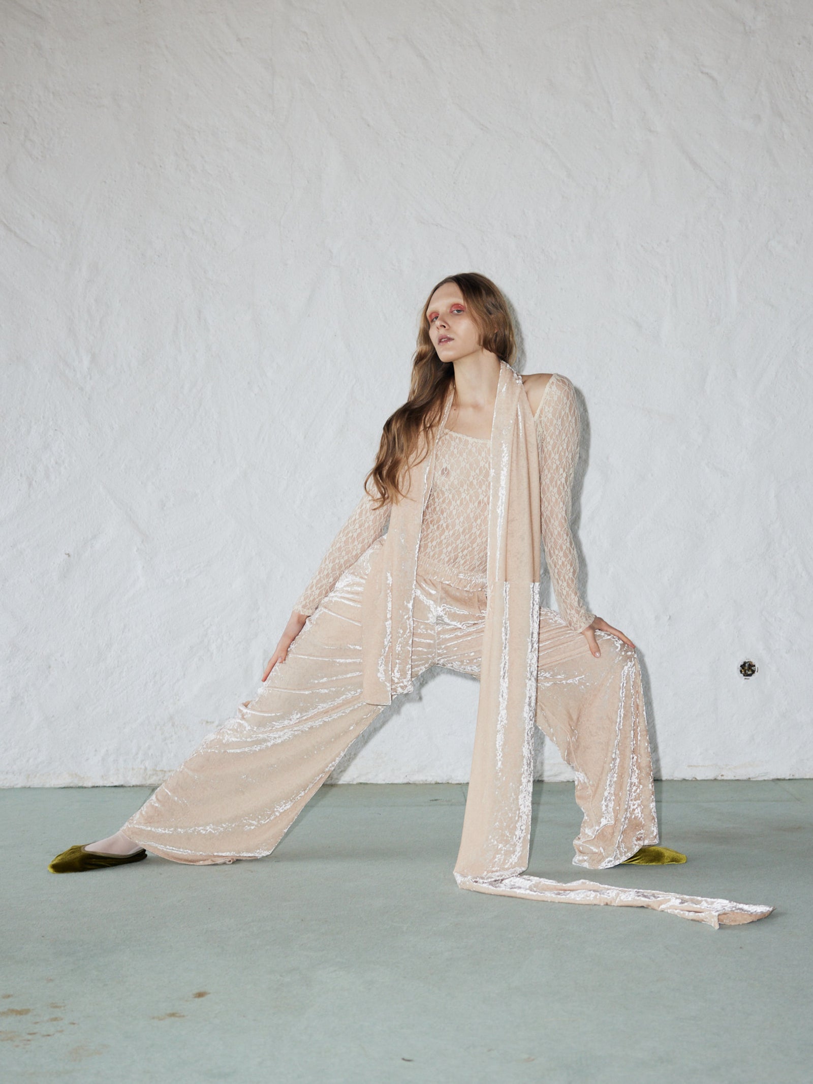 Hammered Velvet Pocket Pants