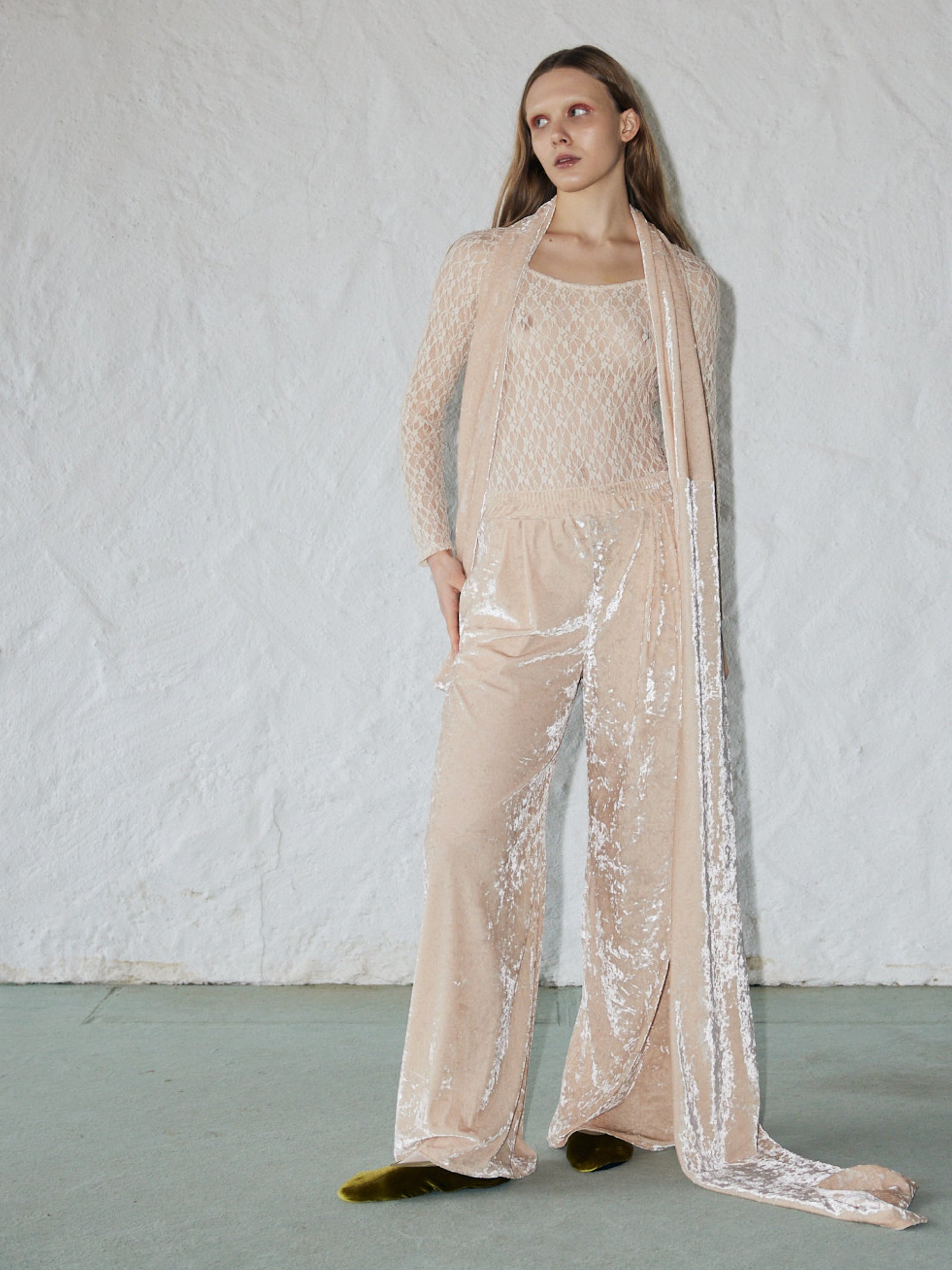 Hammered Velvet Pocket Pants