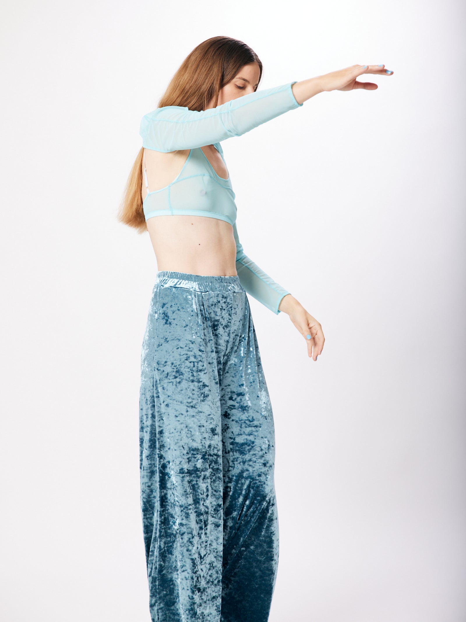 Hammered Velvet Pocket Pants