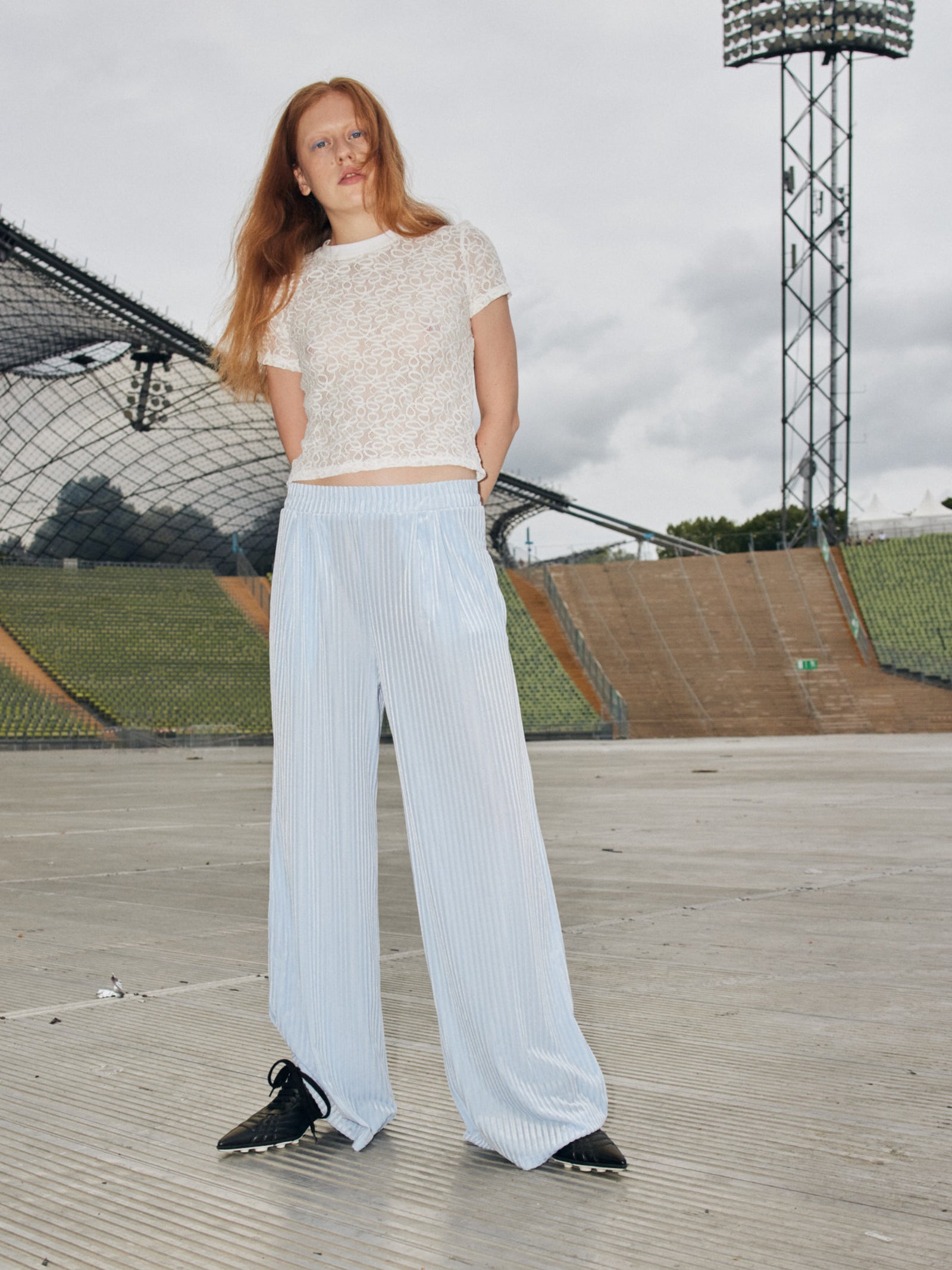 Rib Velvet Pocket Pants