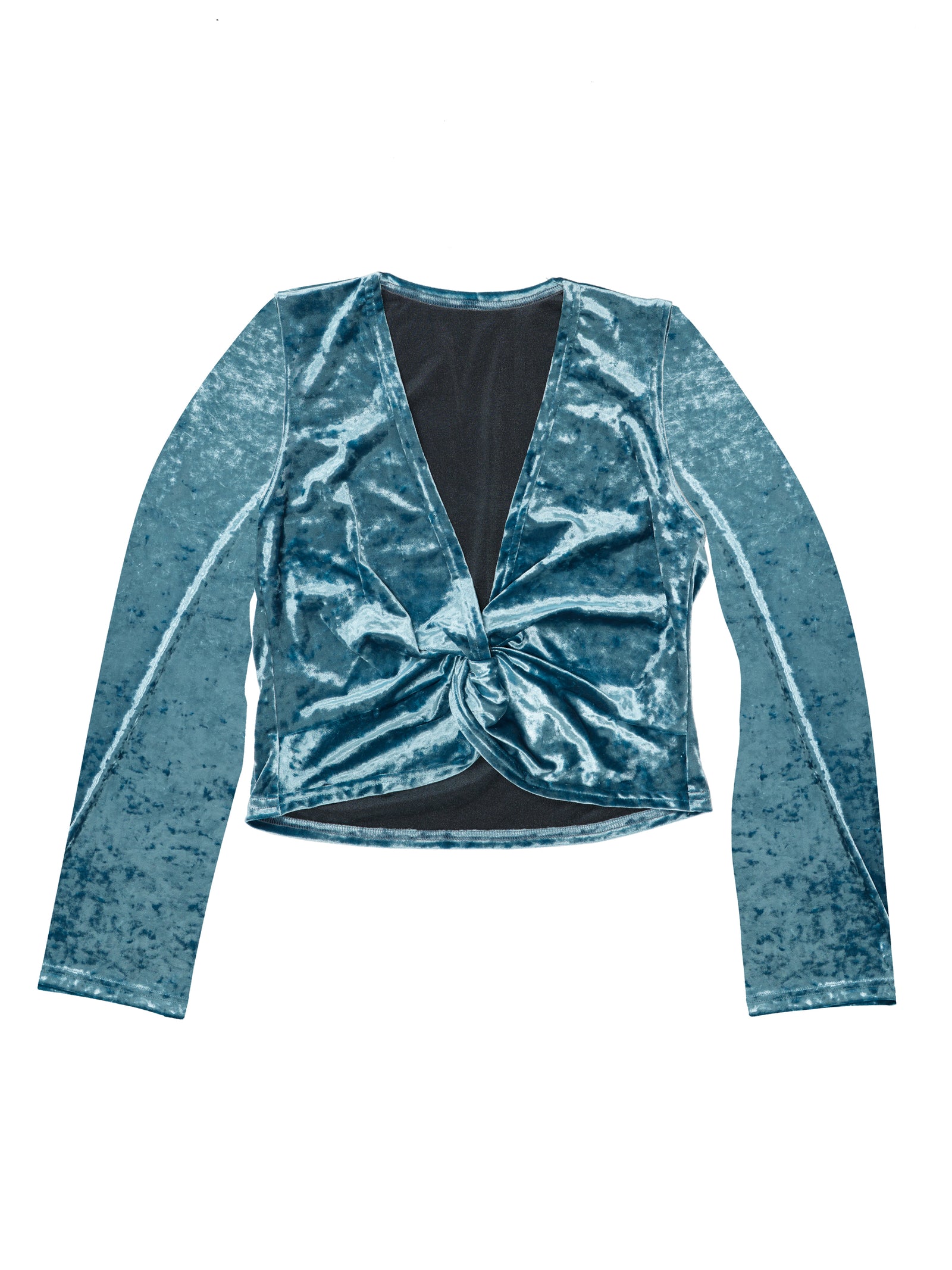 Simone Wild Hammered Velvet Knot Blouse Tiffany