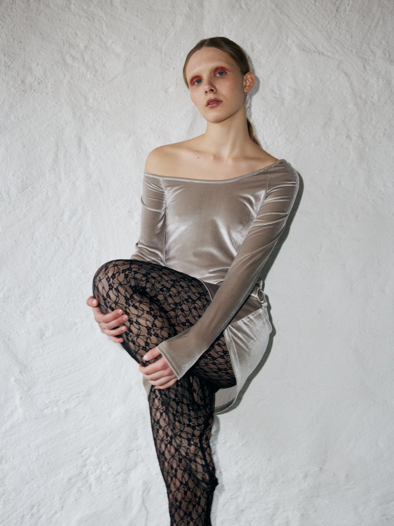 Velvet One Shoulder LS