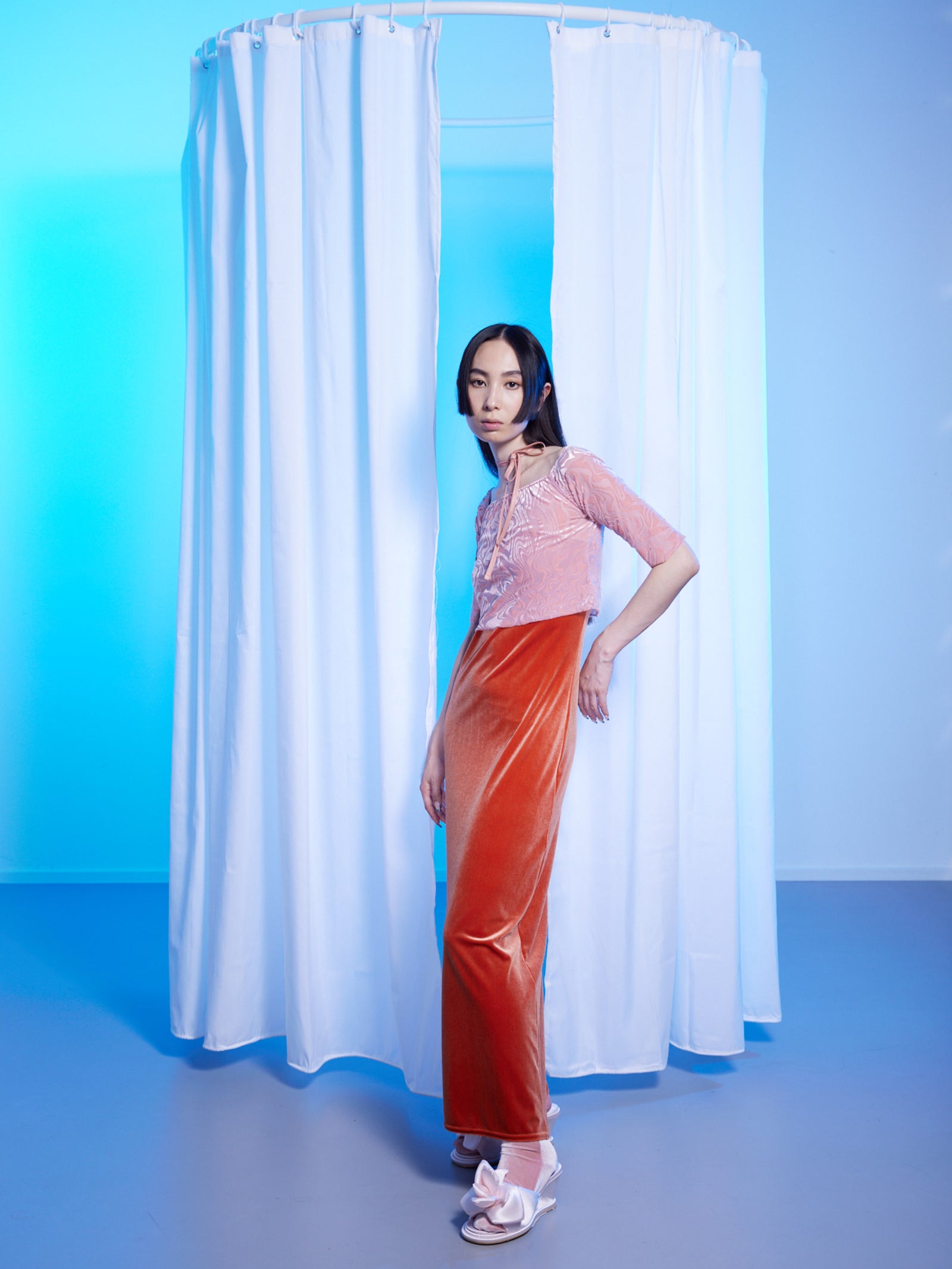 Devore Print Square Top