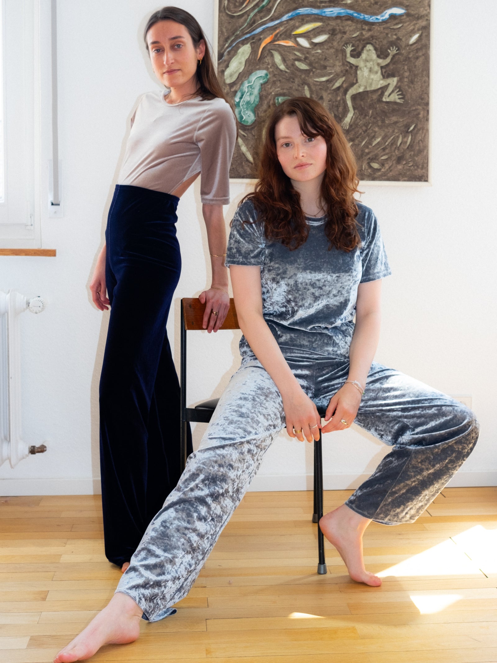 Velvet Wide Leg Pants