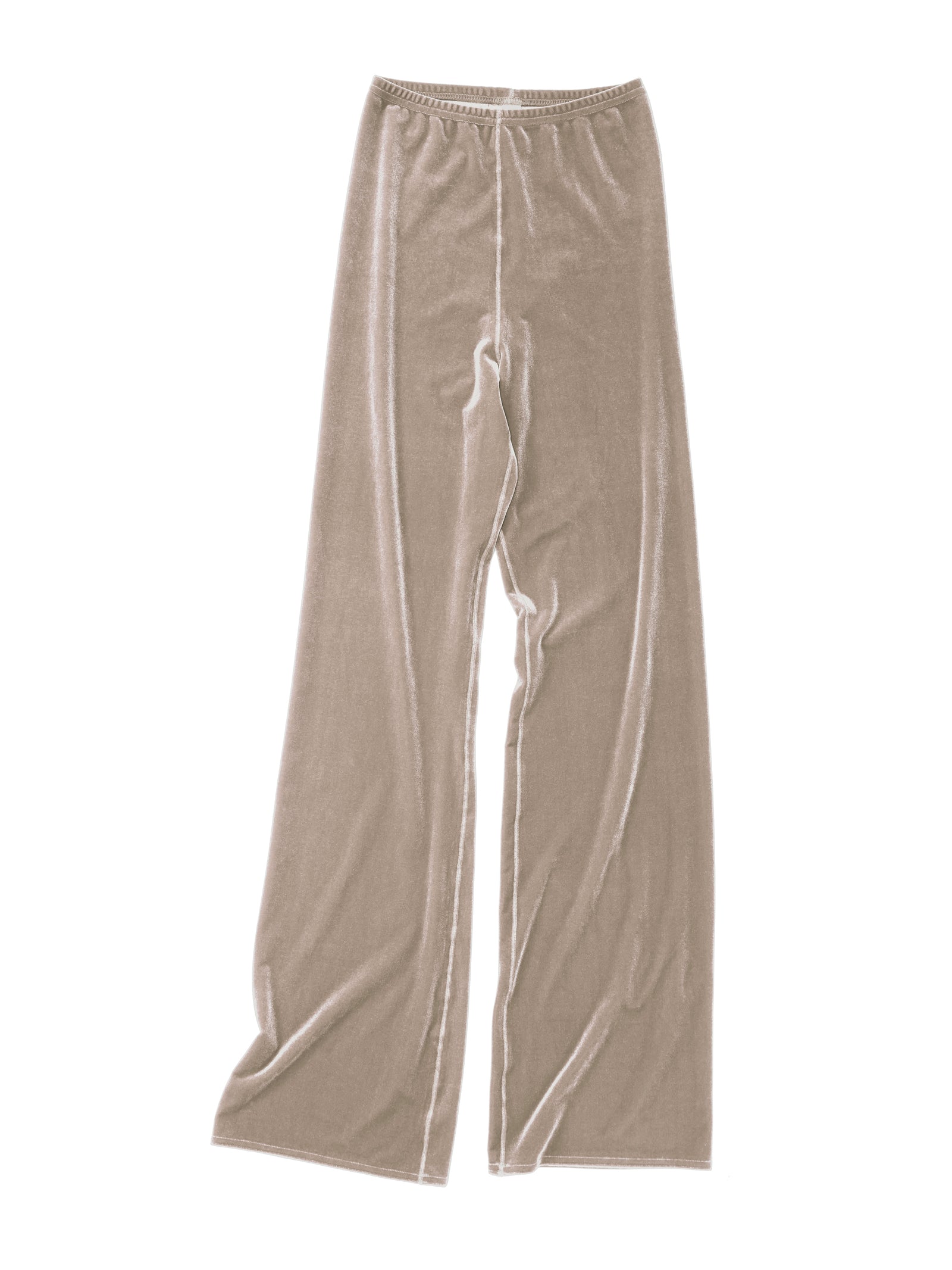 All The Hits High Waist Velvet Pants In Taupe